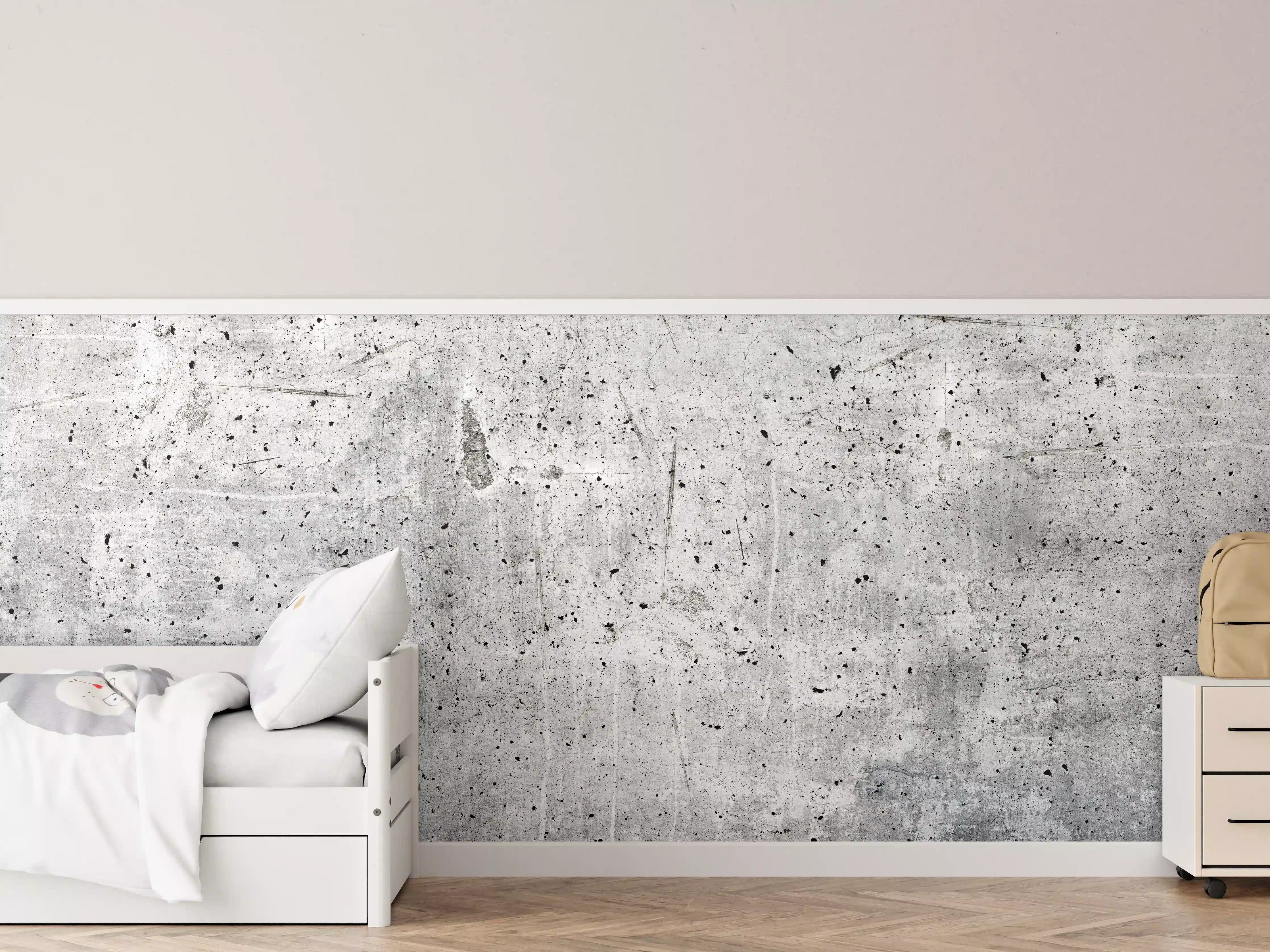 Kinderzimmer Wandgestaltung - Alte graue Betonwand