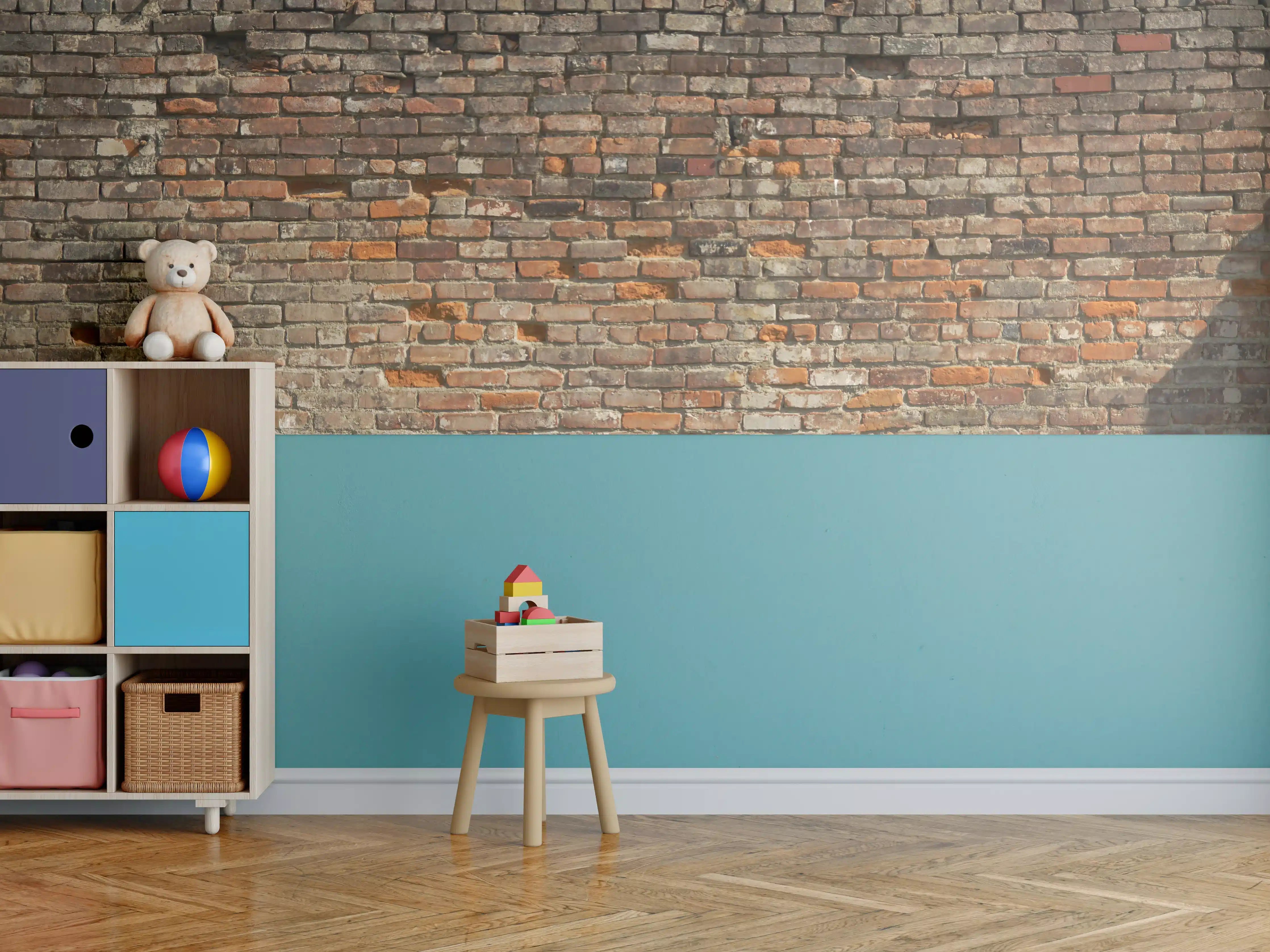Kinderzimmer Wandgestaltung - Alte kaputte Ziegelwand