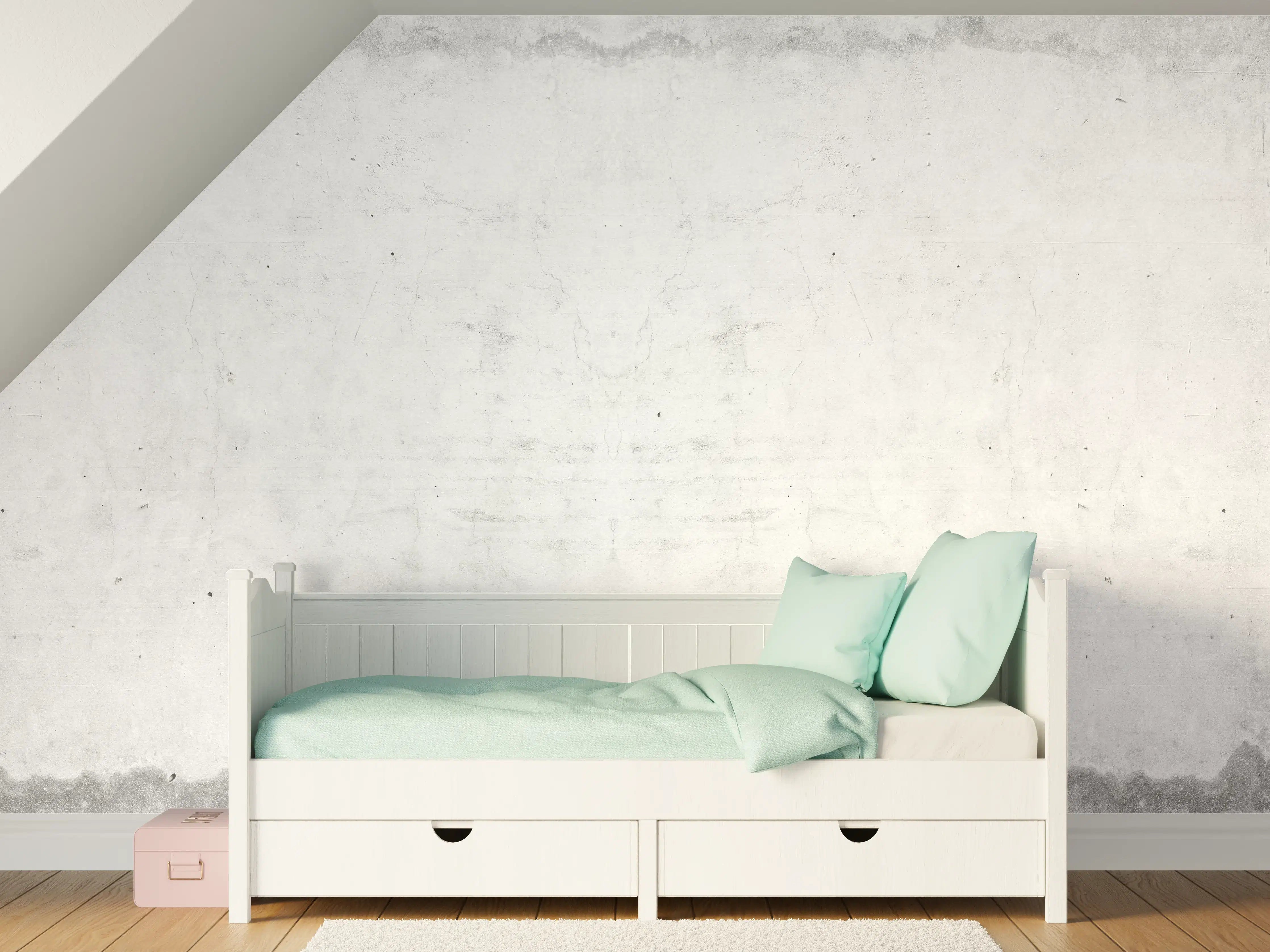 Kinderzimmer Wandgestaltung - Alte schmutzige Zementwand