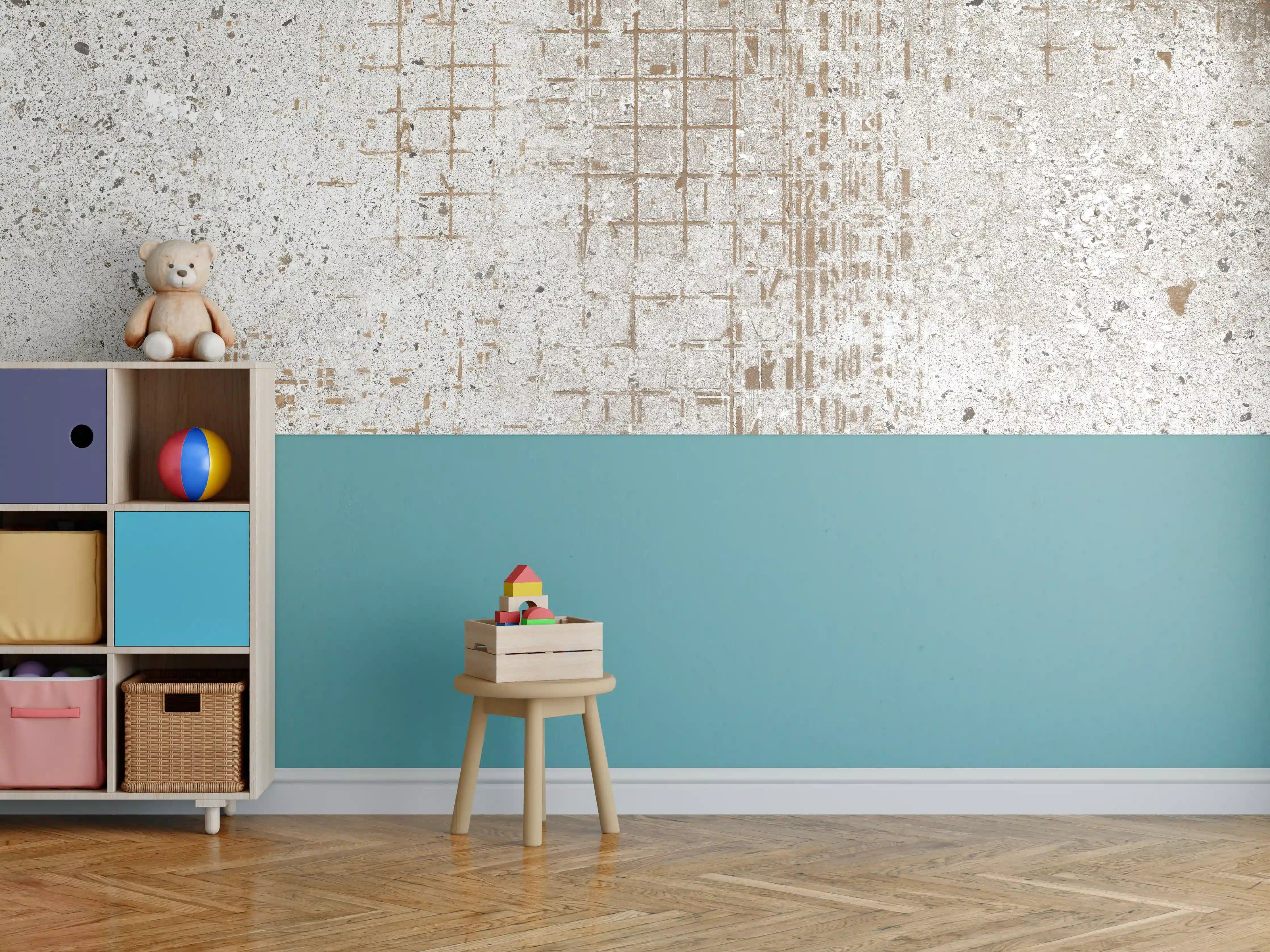 Kinderzimmer Wandgestaltung - Alte vintage Betonmauer