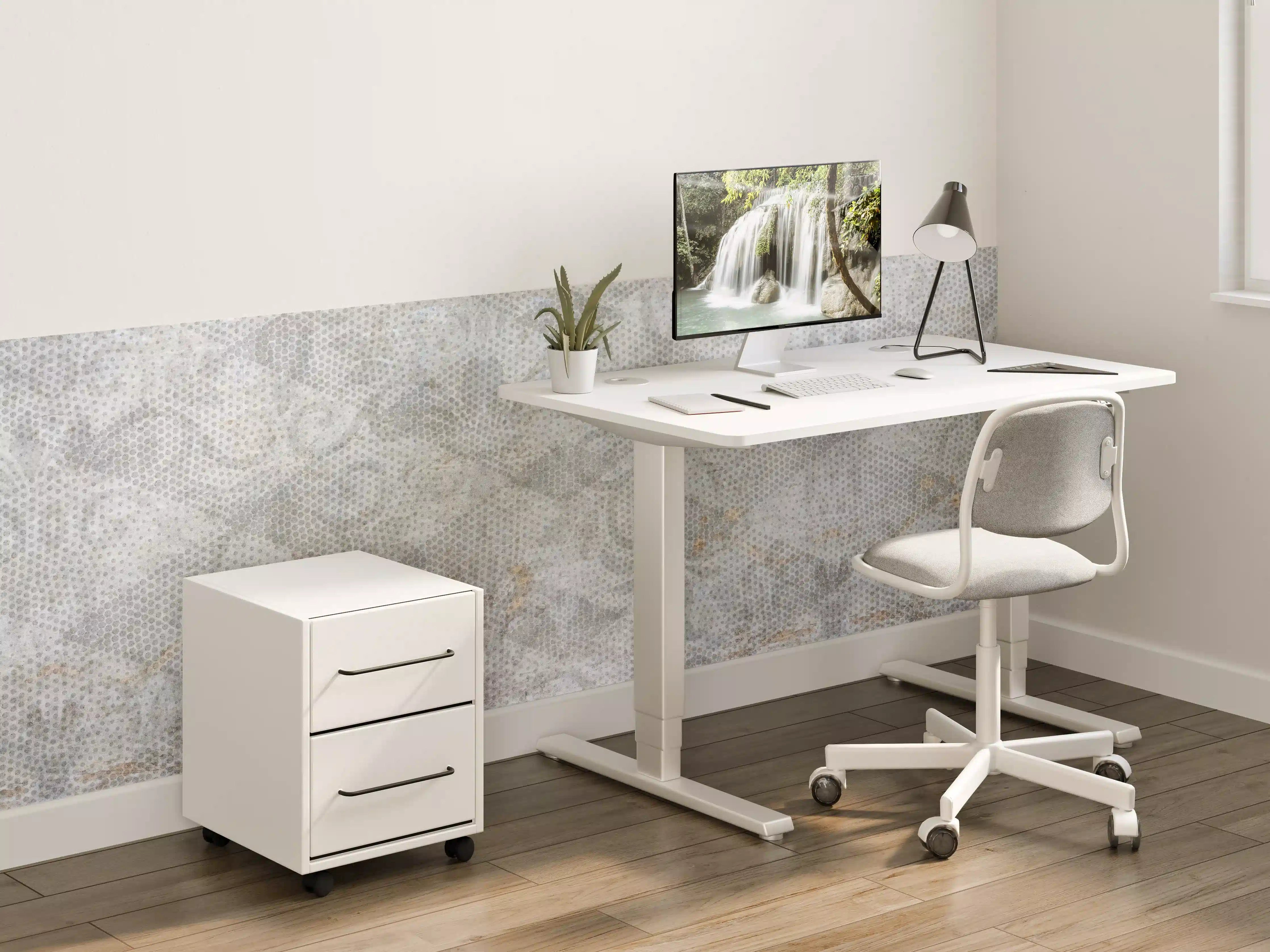 Kinderzimmer Wandgestaltung - Alte weiße befleckte Tapete