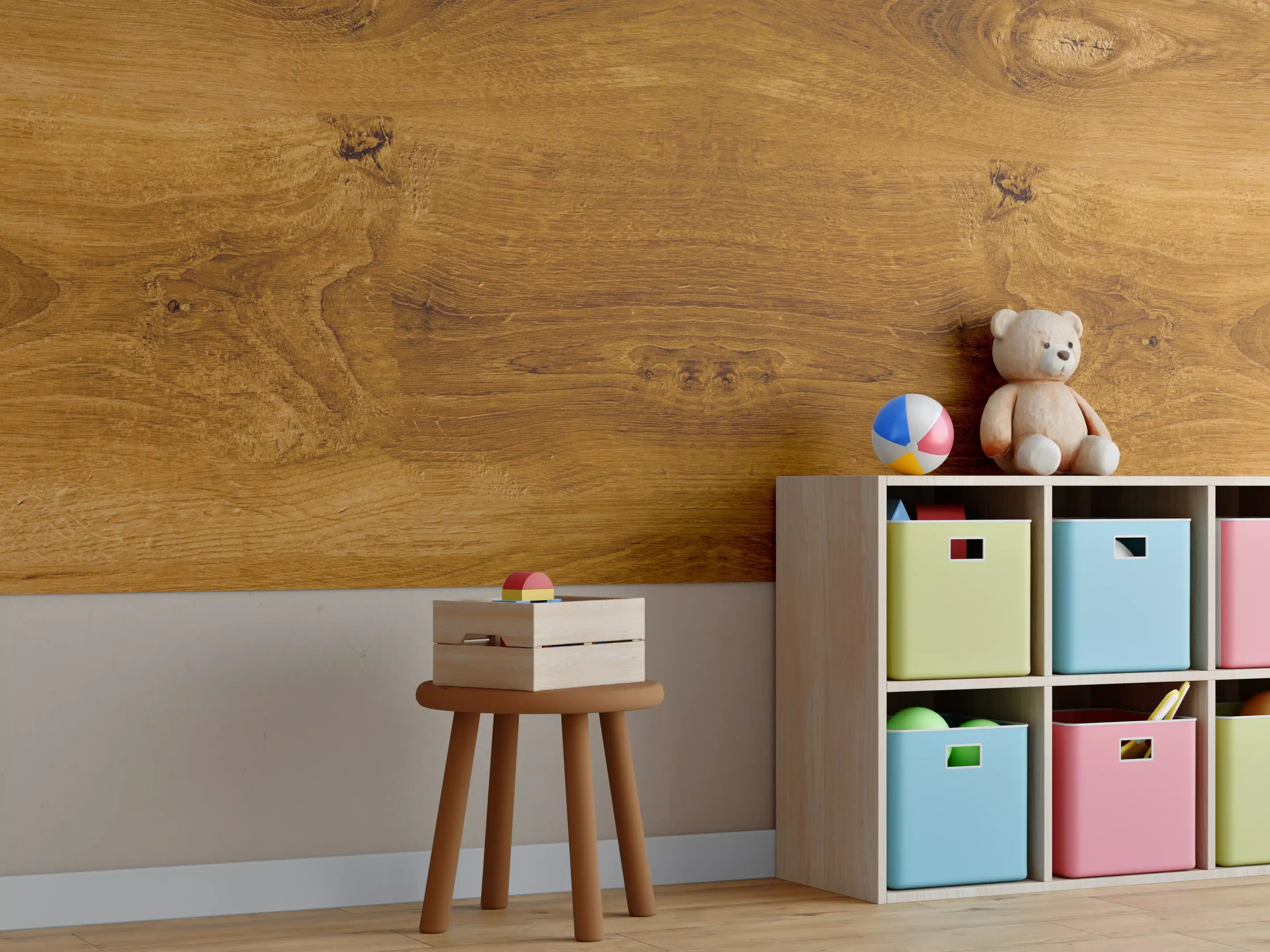 Kinderzimmer Wandgestaltung - Altes rustikales Holz Textur
