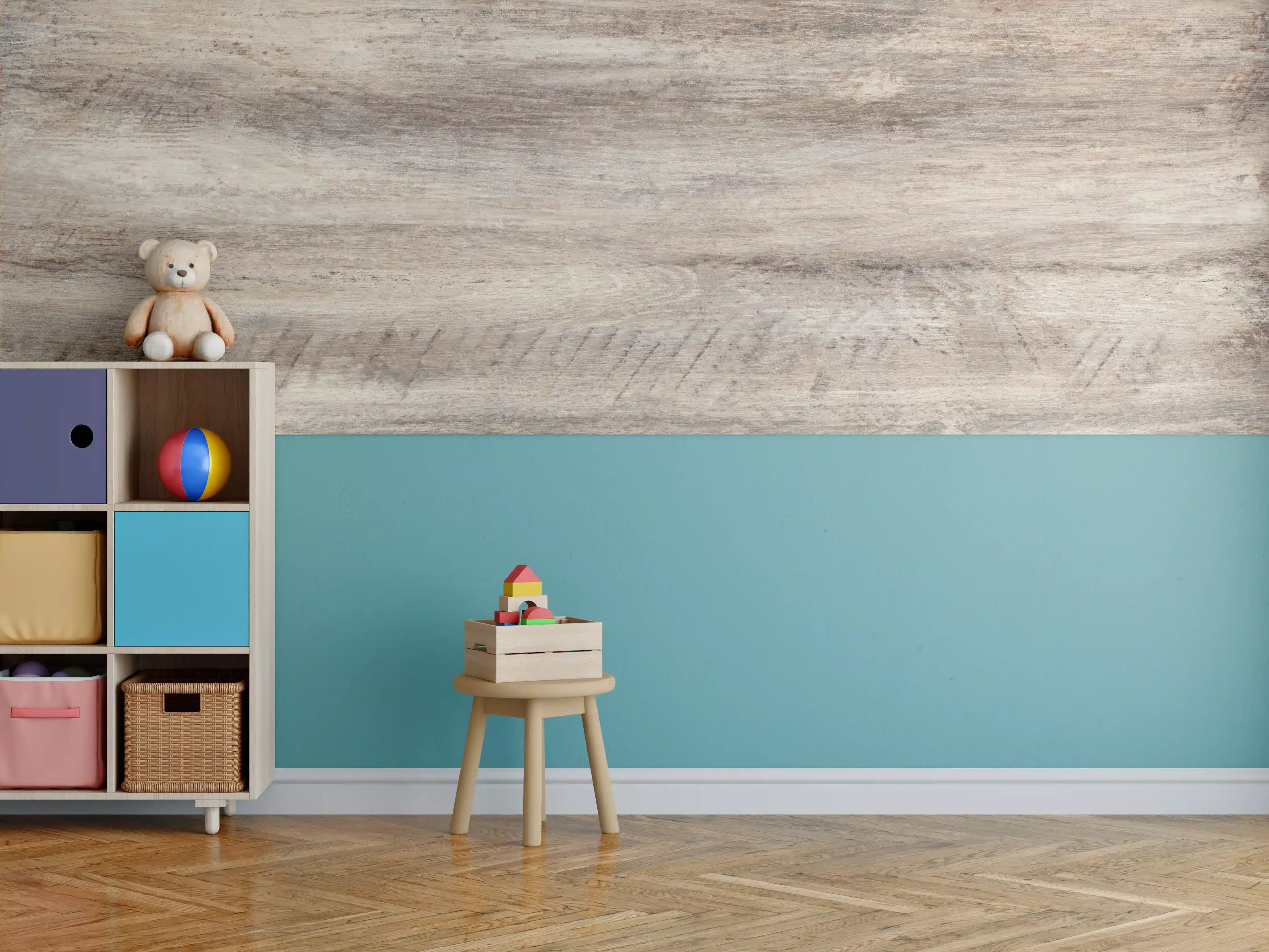 Kinderzimmer Wandgestaltung - Antike Holztextur