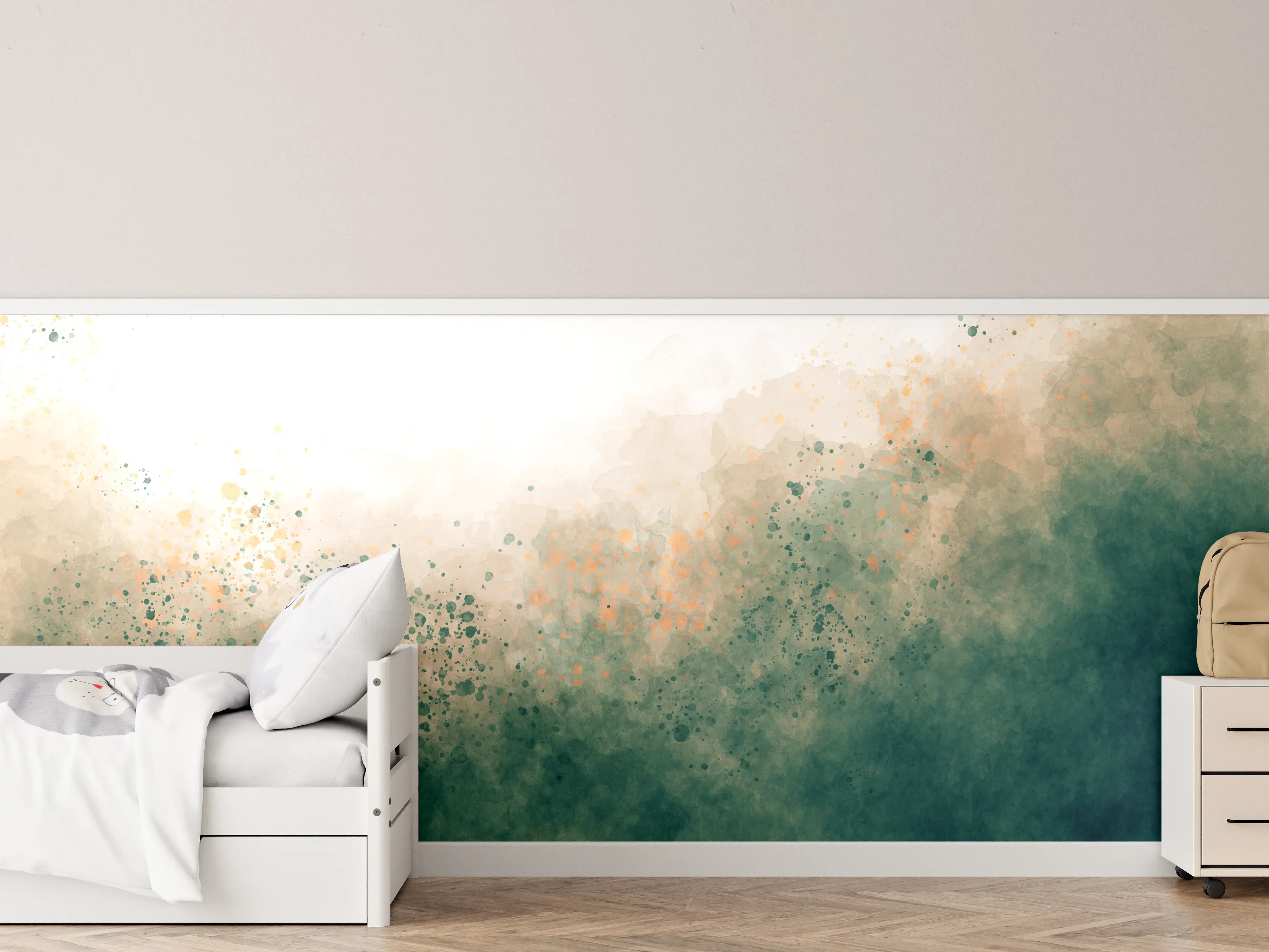 Kinderzimmer Wandgestaltung - Aquarell Himmel Gradient Textur