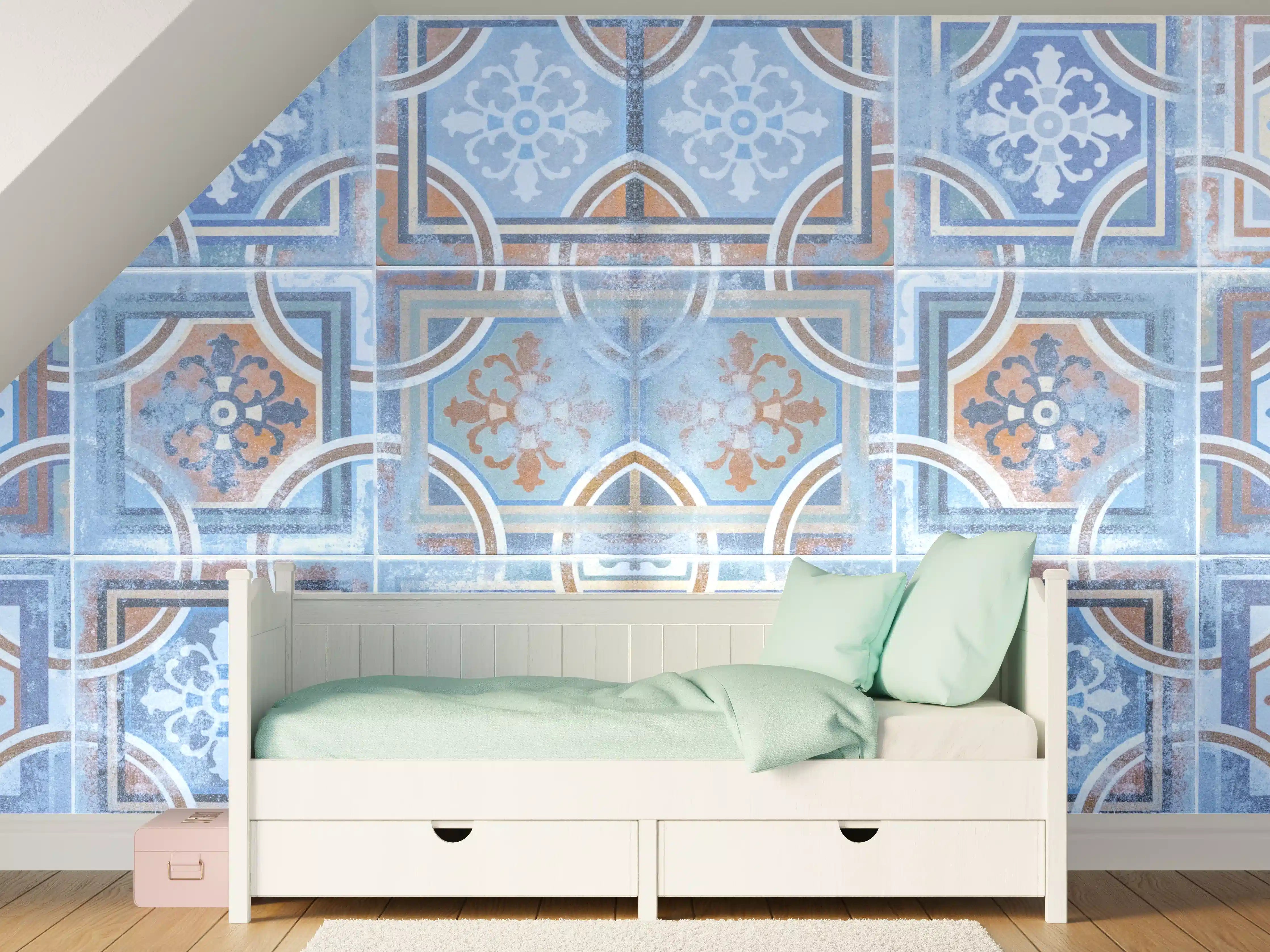 Kinderzimmer Wandgestaltung - Arabische Fliesen Textur