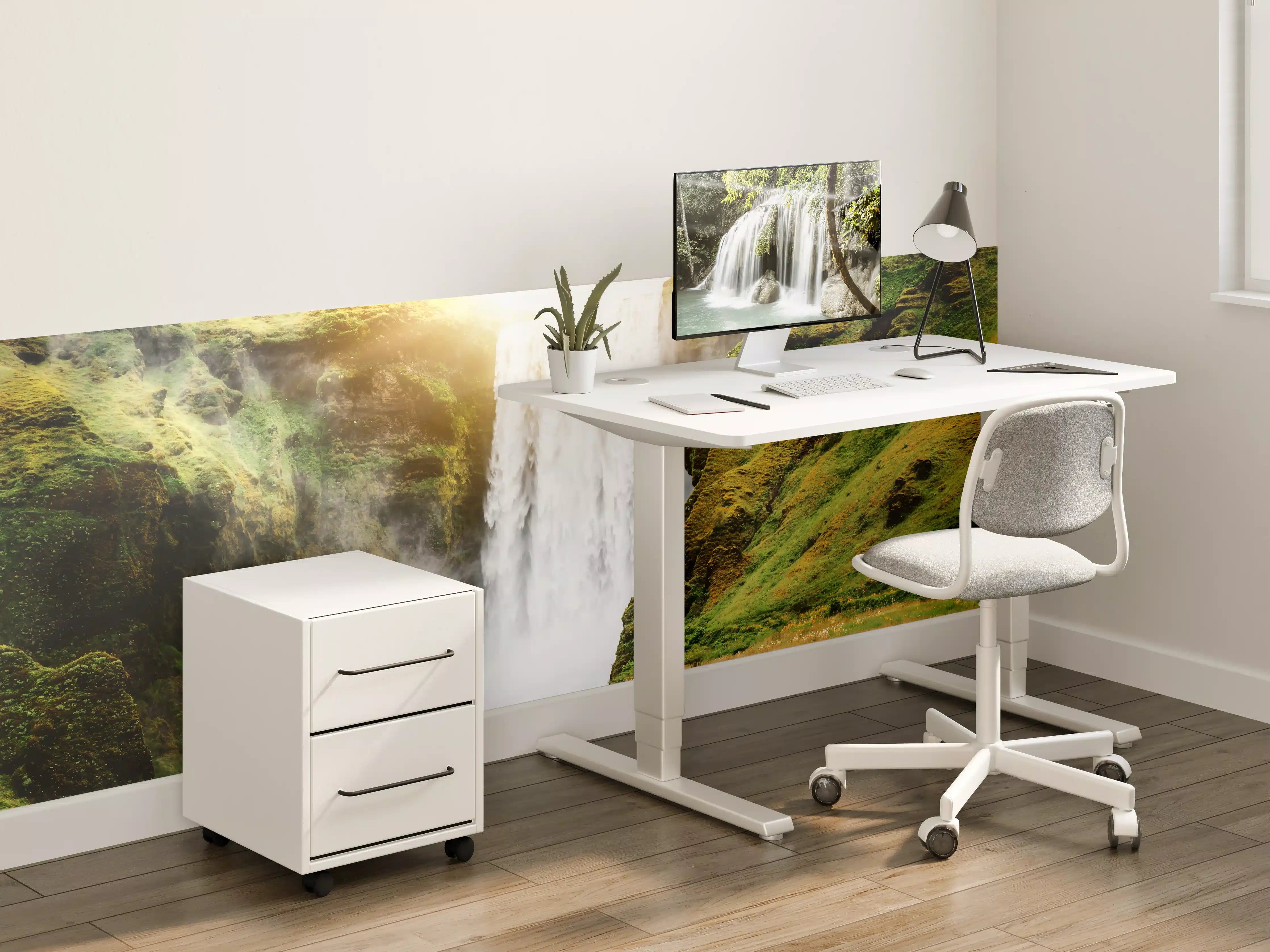 Kinderzimmer Wandgestaltung - Atemberaubender Wasserfall in Island