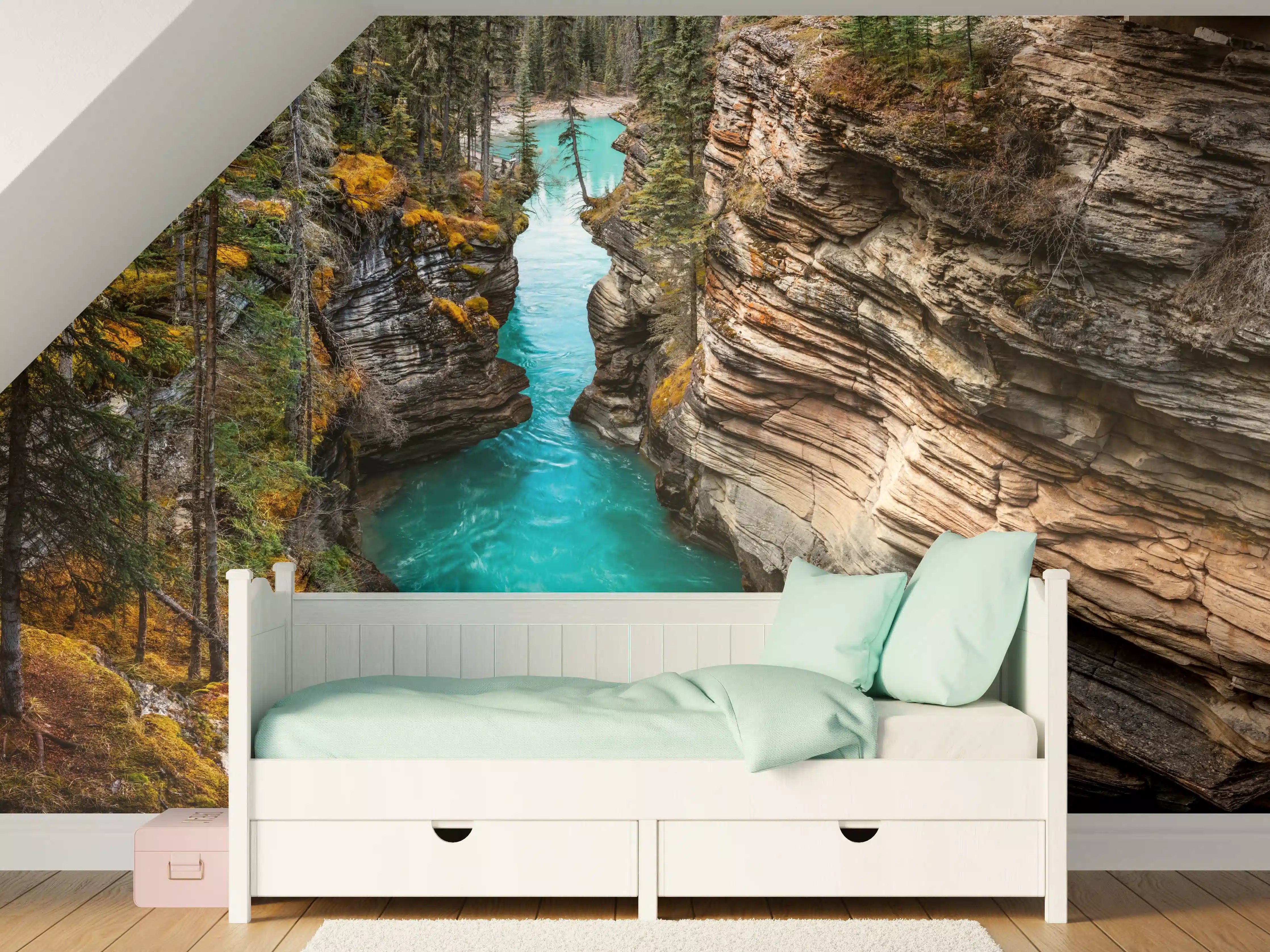Kinderzimmer Wandgestaltung - Athabasca Wasserfälle - Kanada