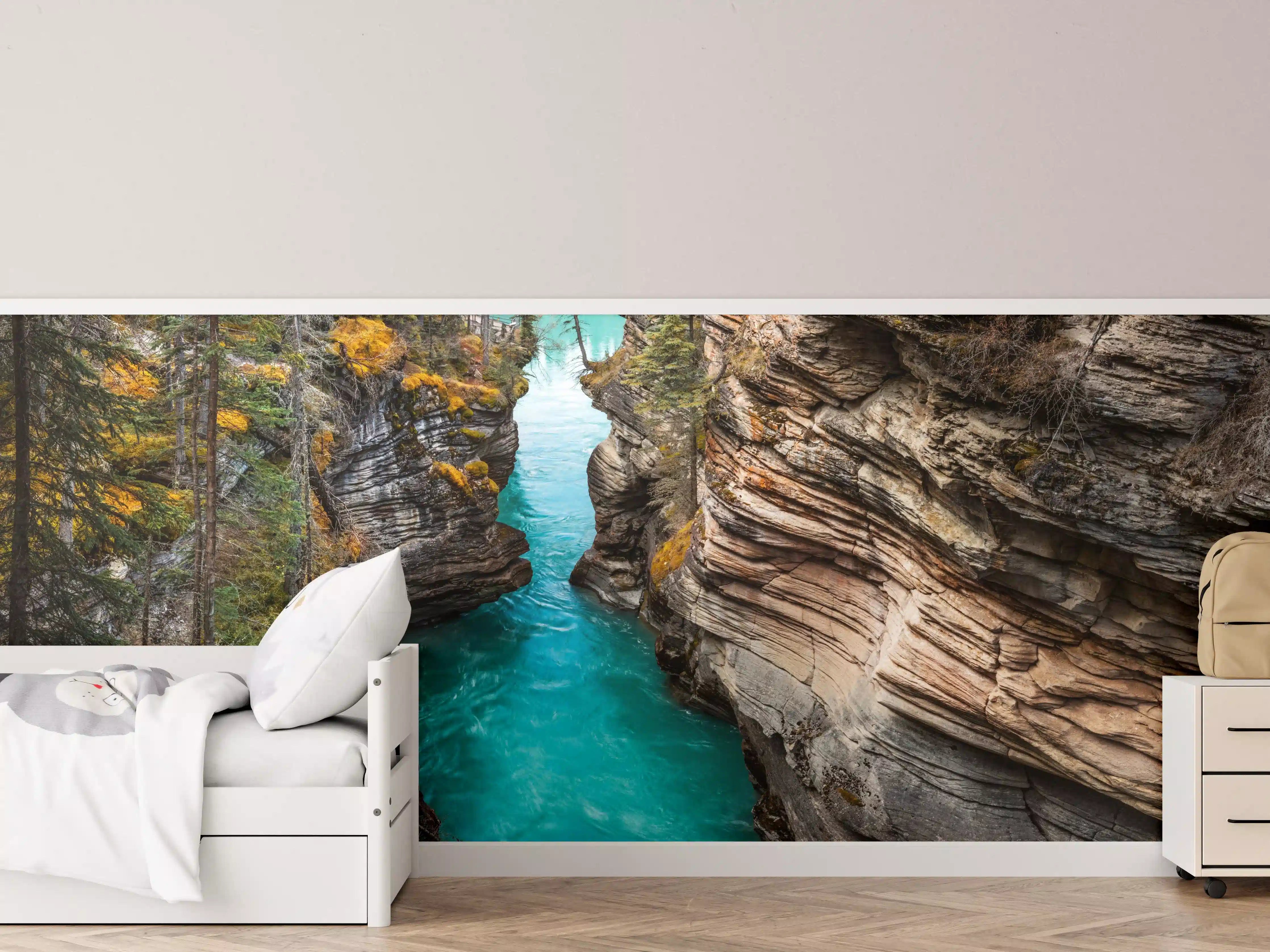 Kinderzimmer Wandgestaltung - Athabasca Wasserfälle - Kanada