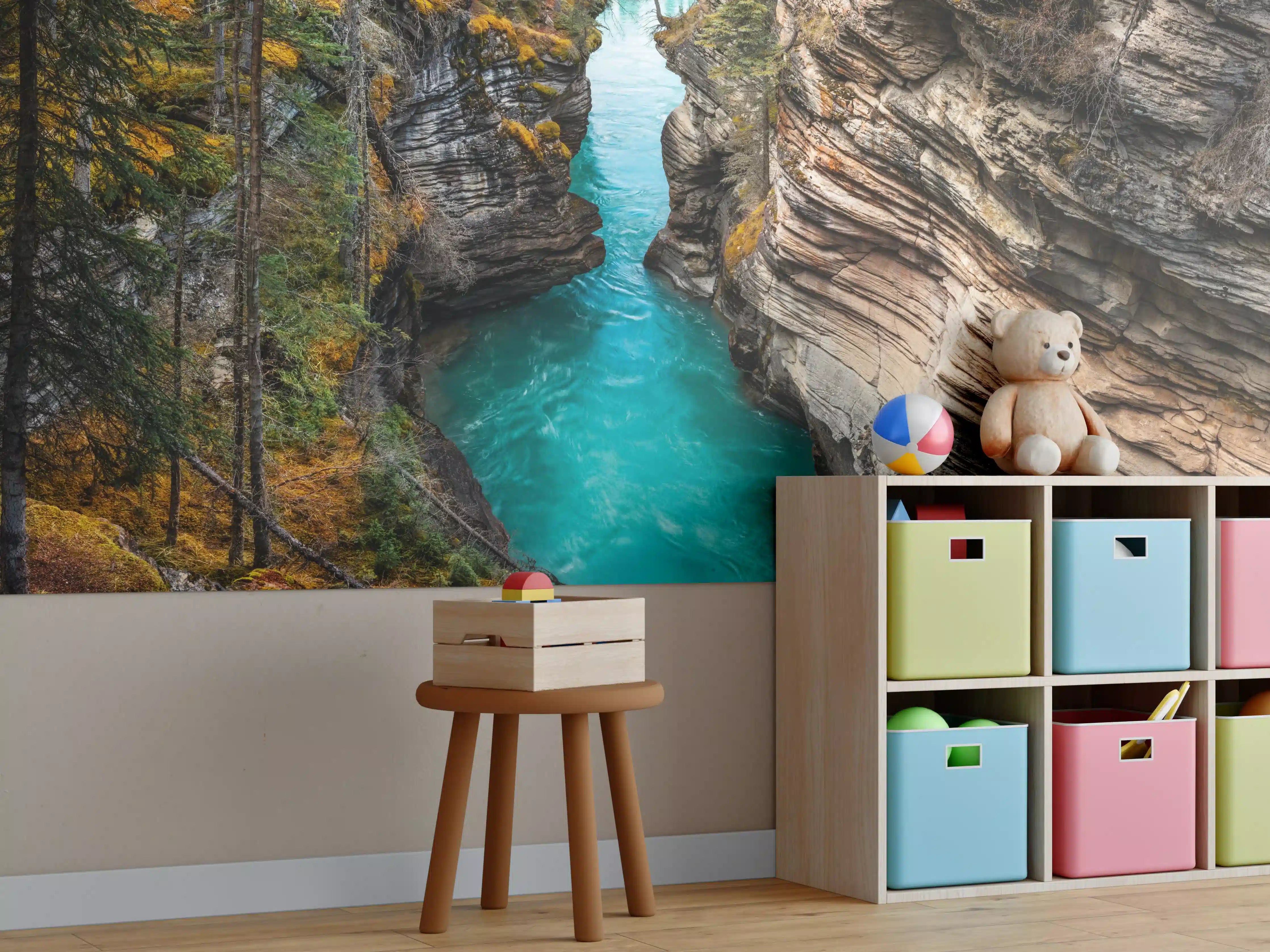 Kinderzimmer Wandgestaltung - Athabasca Wasserfälle - Kanada