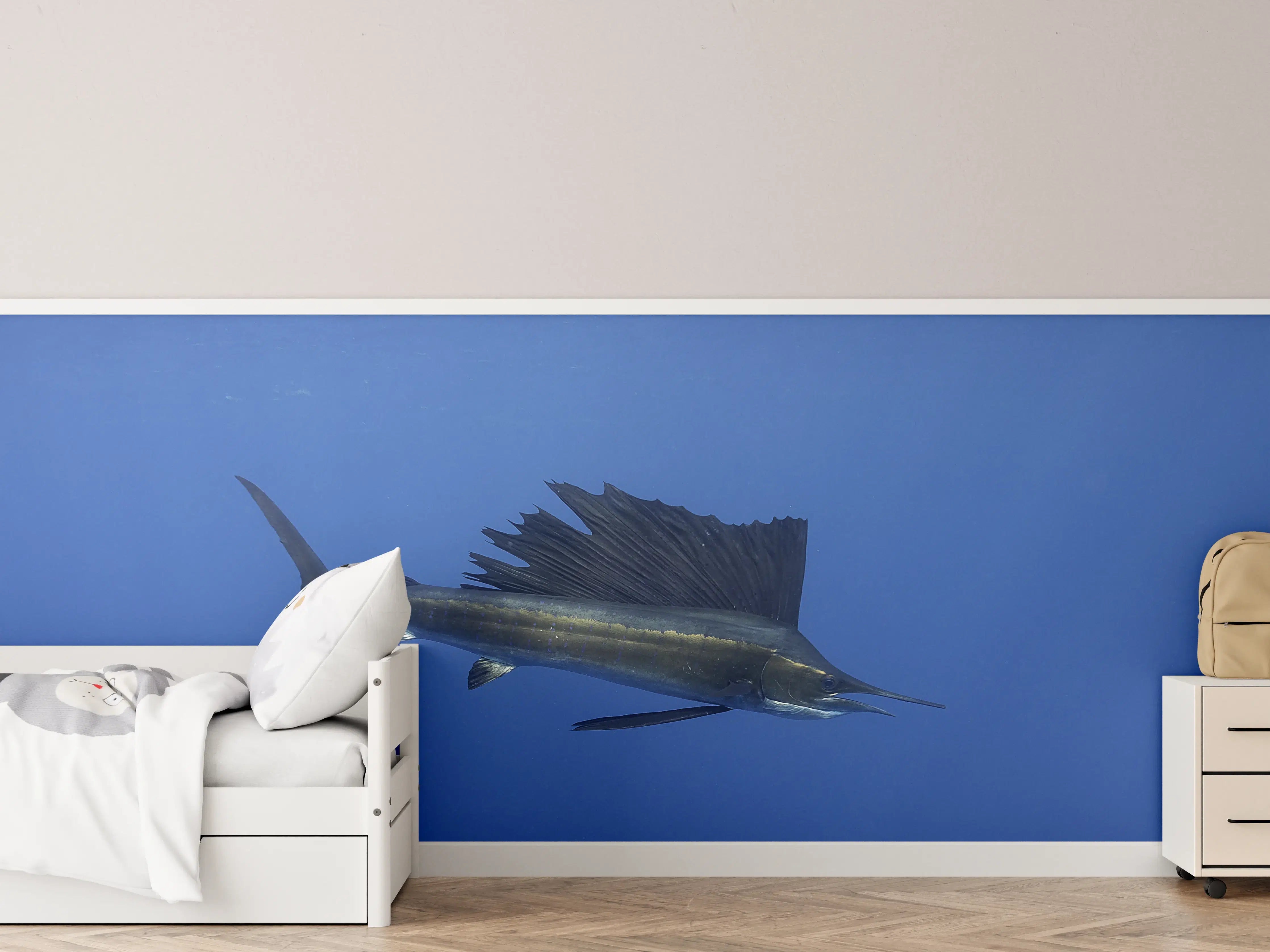 Kinderzimmer Wandgestaltung - Atlantischer Segelfisch vor Küste Mexico
