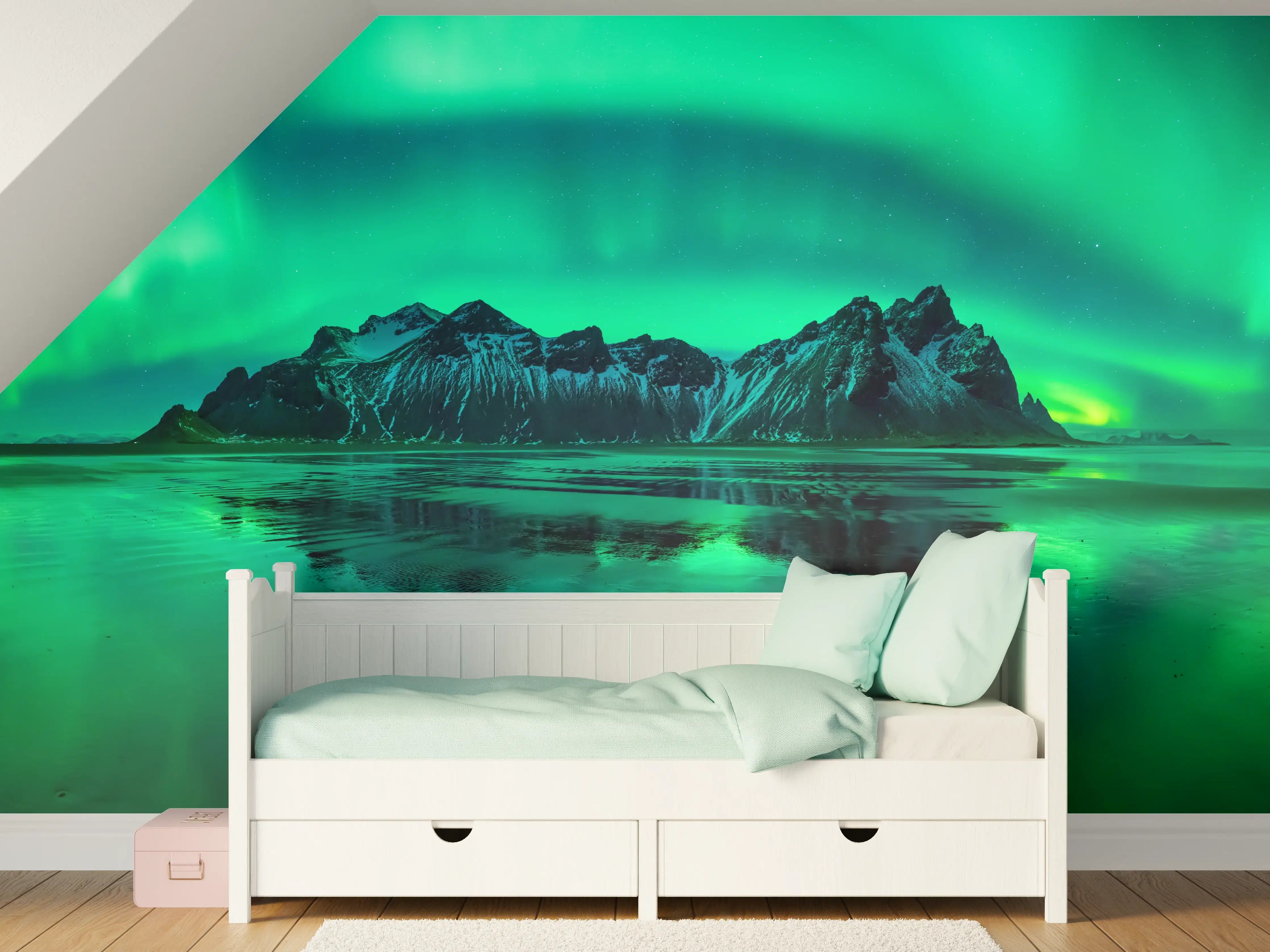 Kinderzimmer Wandgestaltung - Aurora Stokksnes - Island