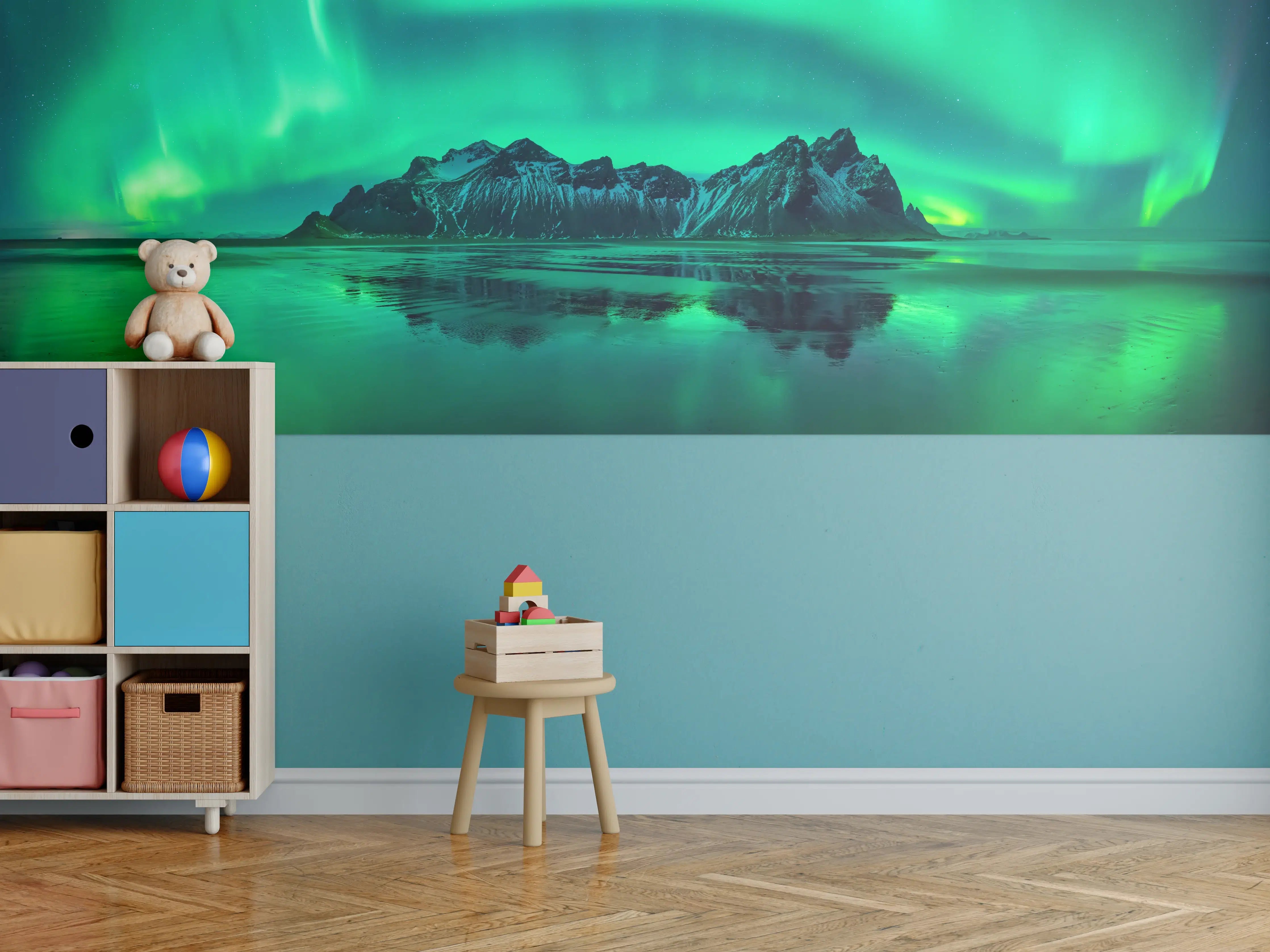 Kinderzimmer Wandgestaltung - Aurora Stokksnes - Island