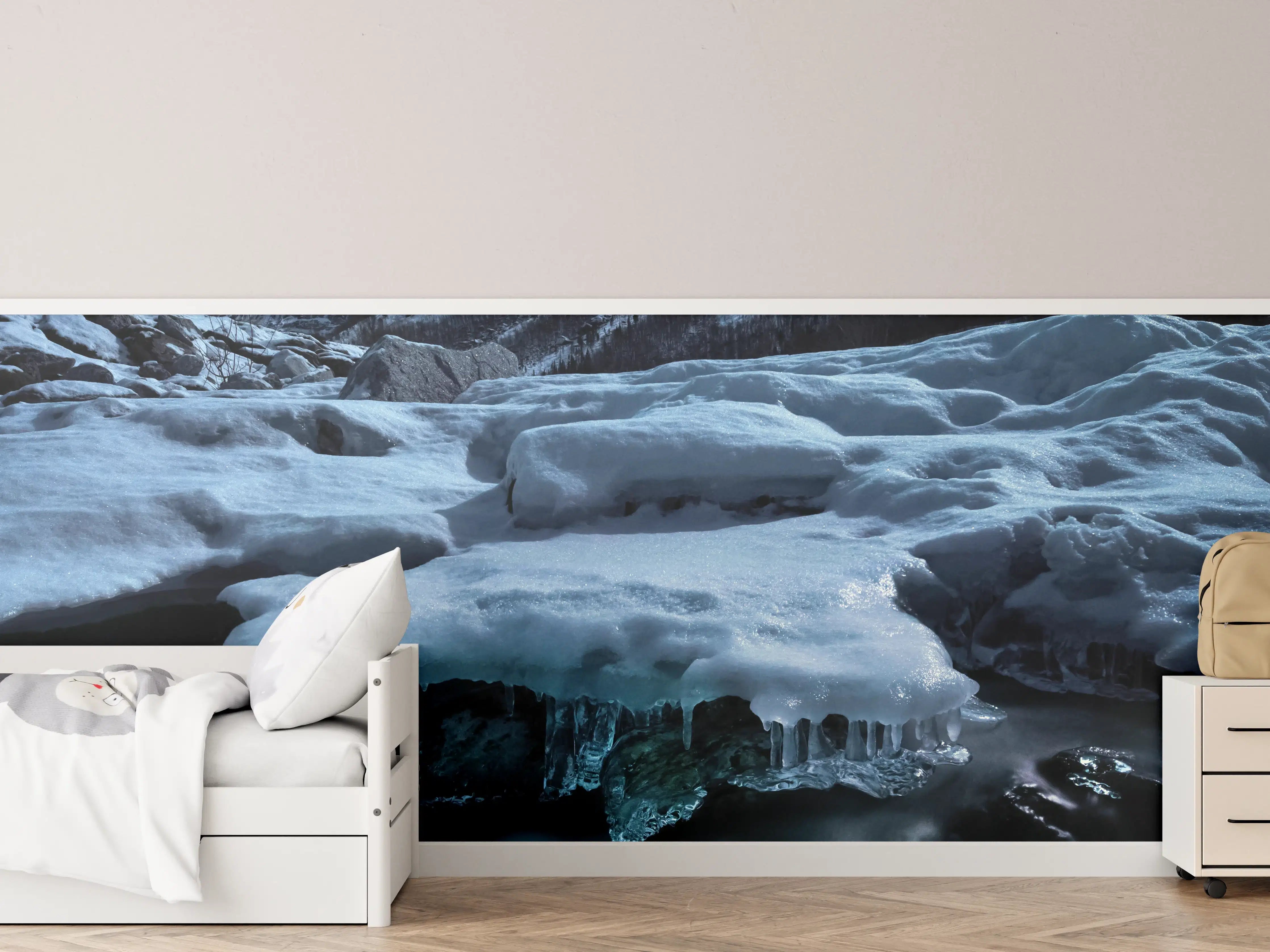 Kinderzimmer Wandgestaltung - Aurora über Eisbergspitze