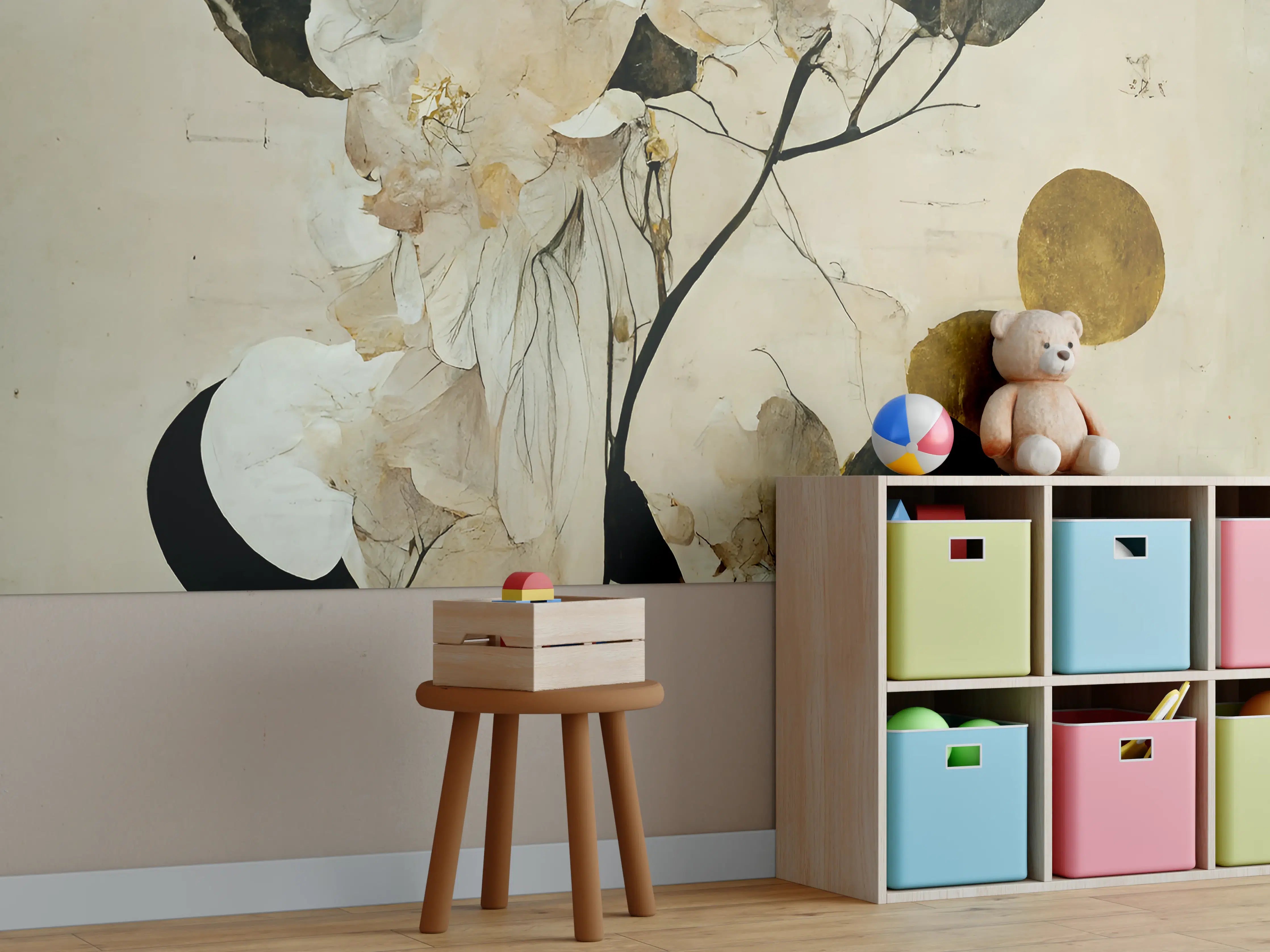 Kinderzimmer Wandgestaltung - Baum des Glücks - Floral