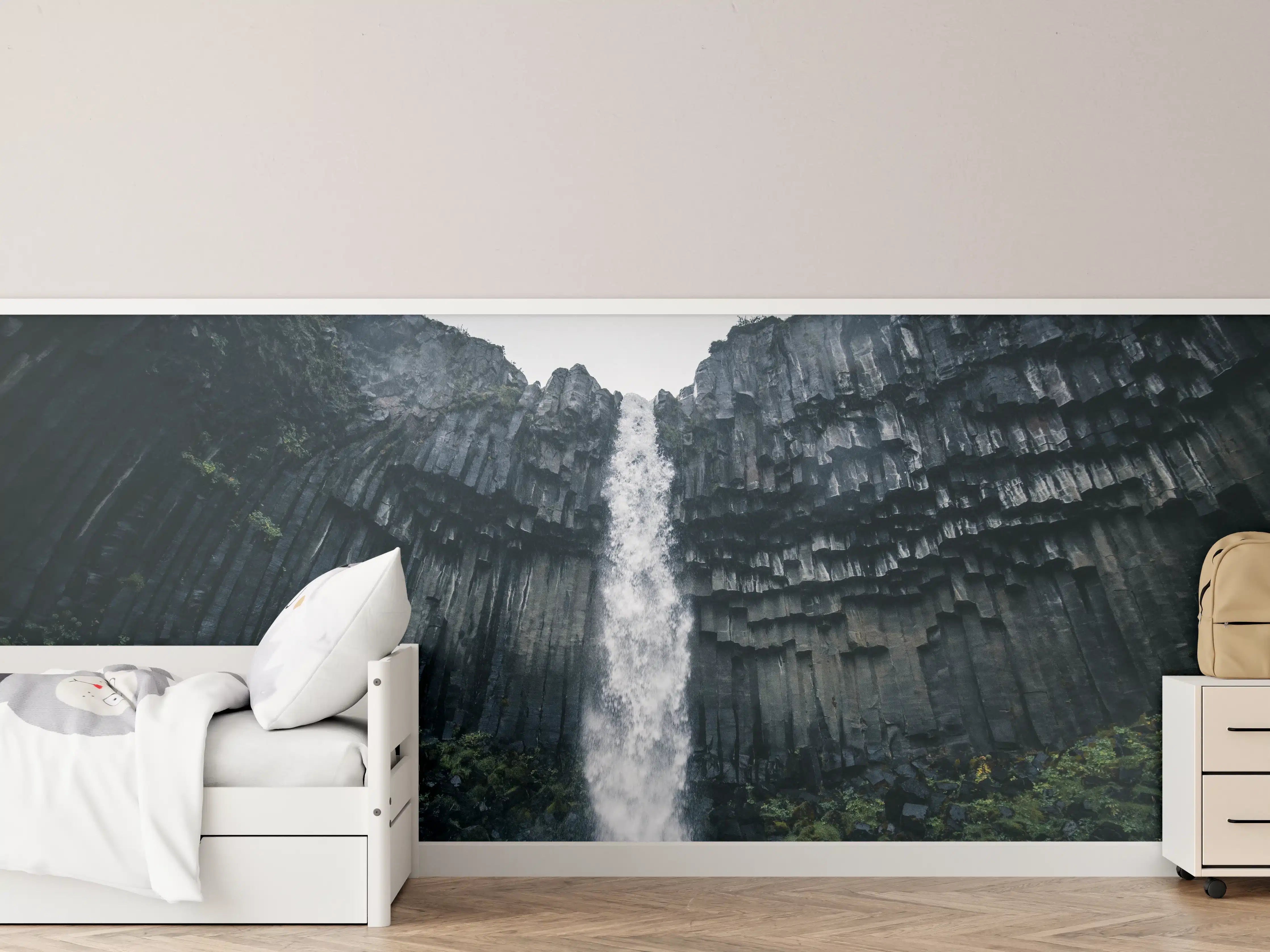 Kinderzimmer Wandgestaltung - Beeindruckender Svartifoss Wasserfall