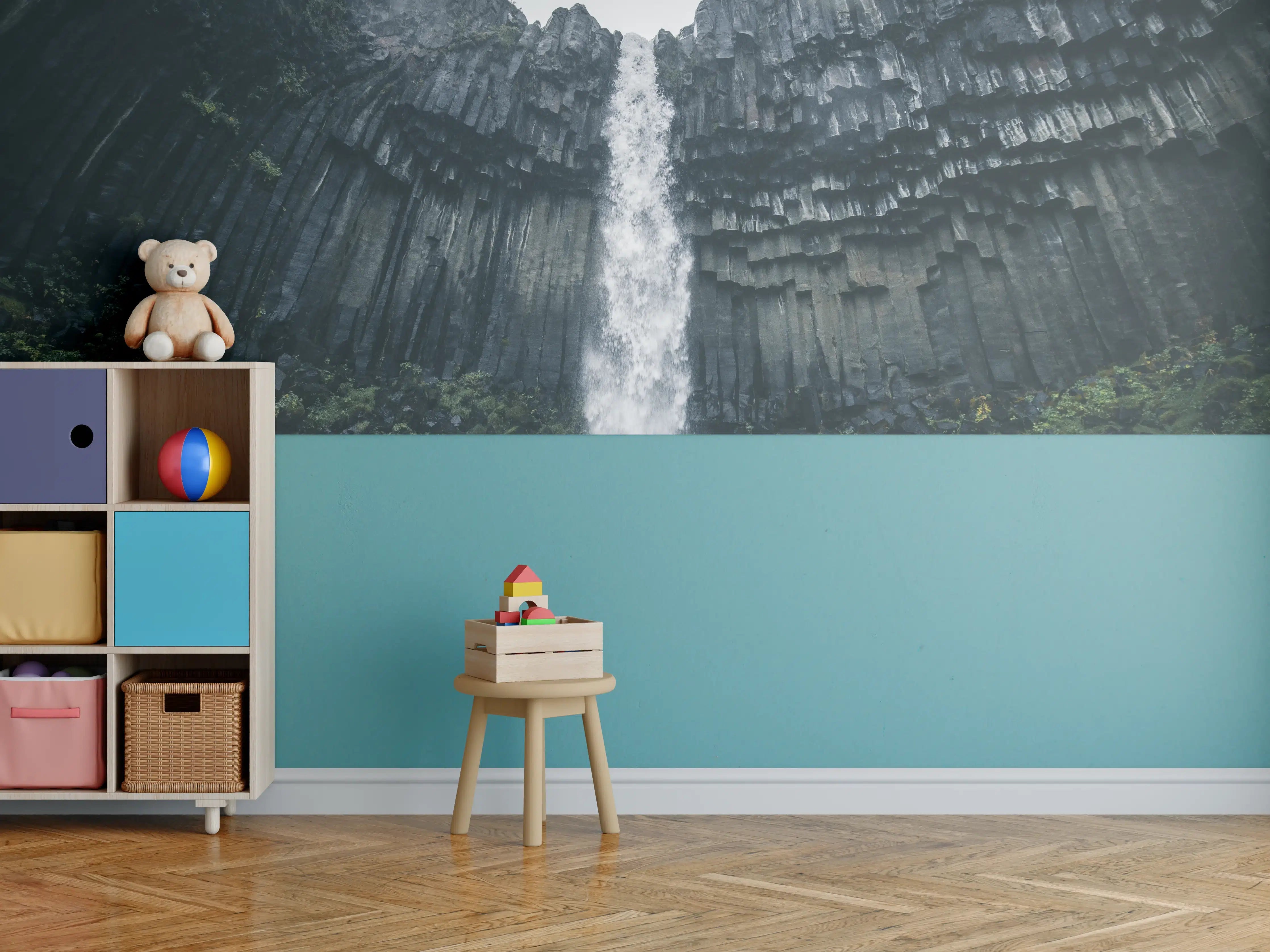 Kinderzimmer Wandgestaltung - Beeindruckender Svartifoss Wasserfall