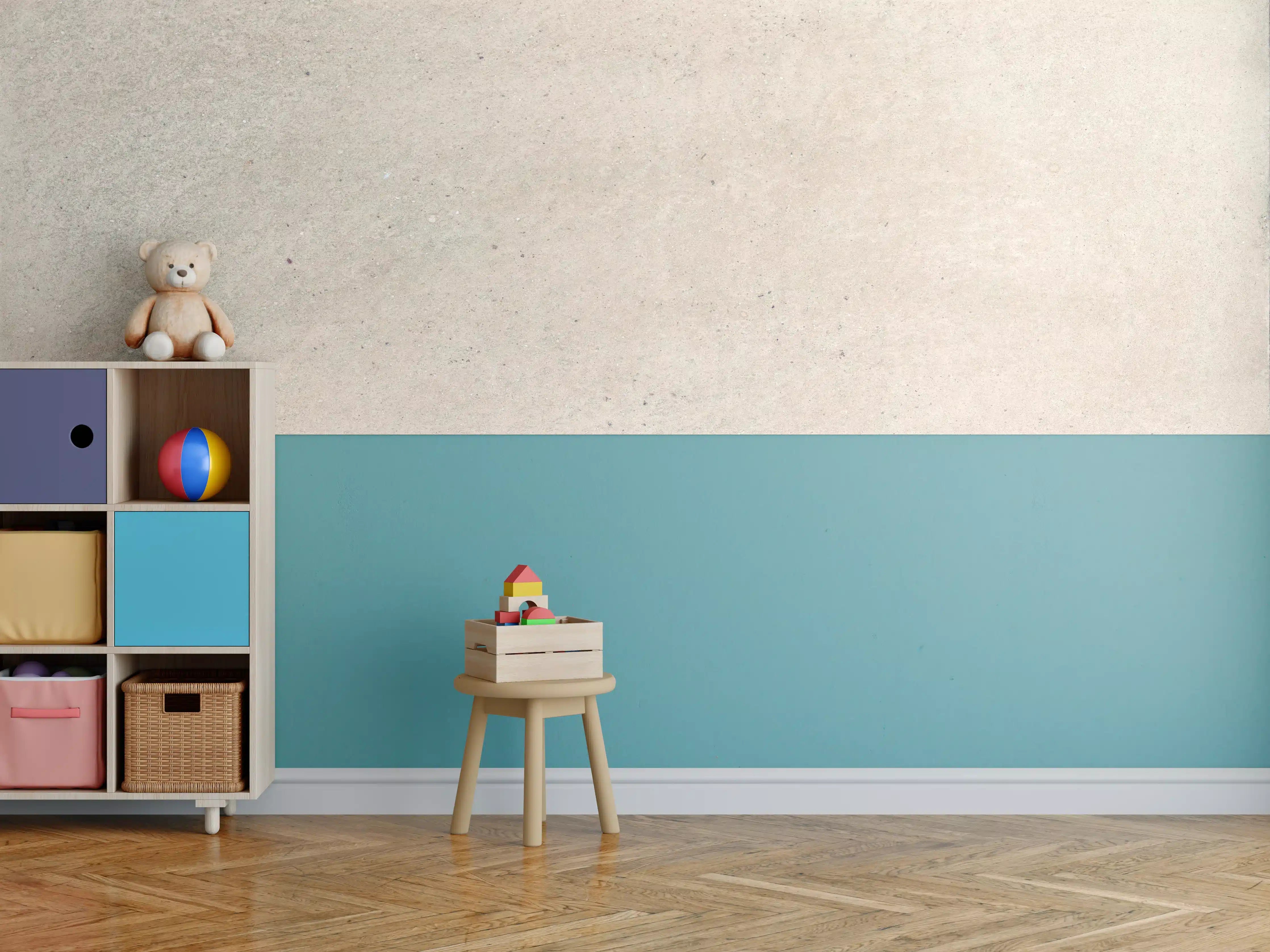 Kinderzimmer Wandgestaltung - Beige Betonhintergrund