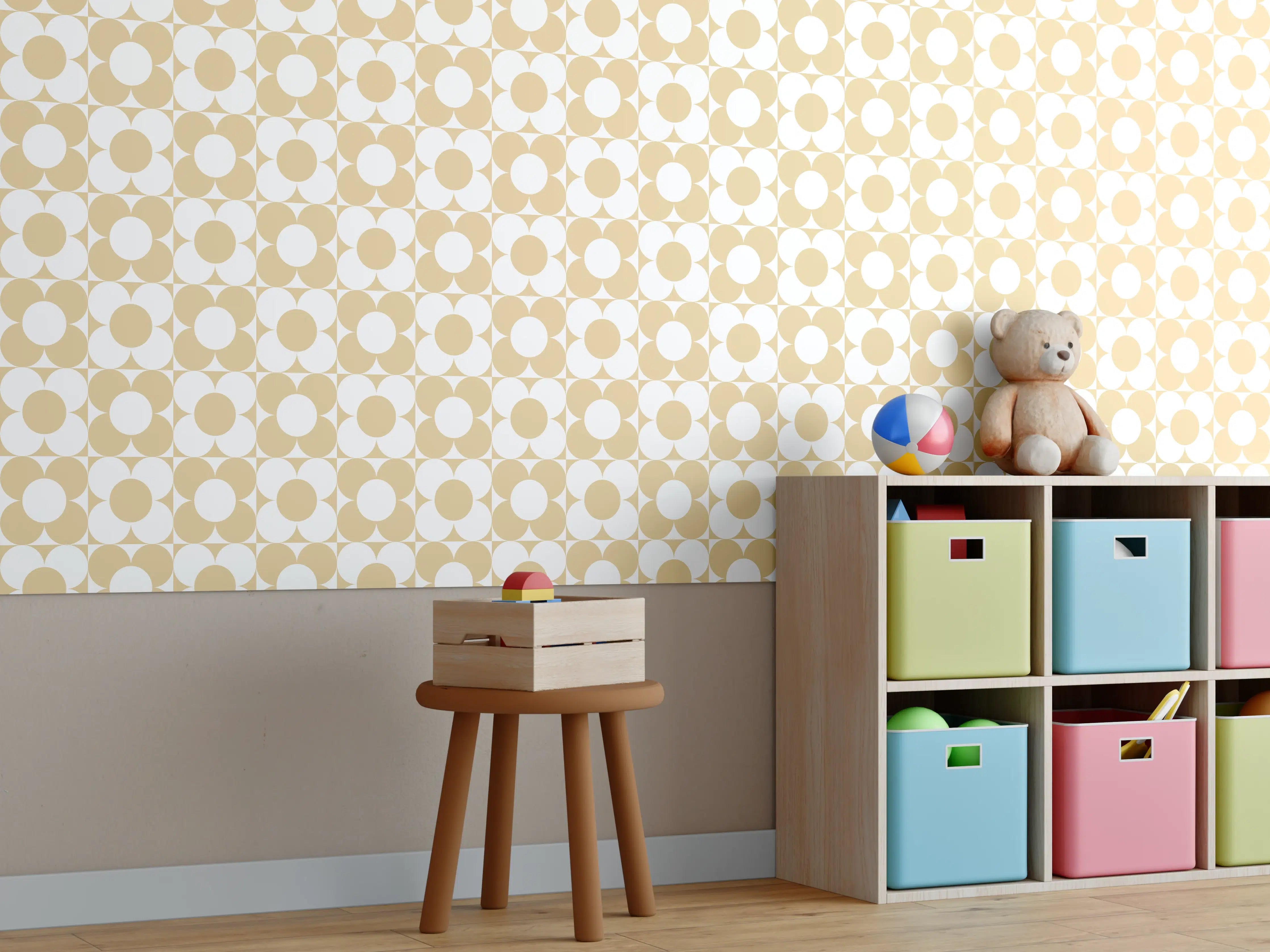 Kinderzimmer Wandgestaltung - Beige-Design für zeitlose Eleganz
