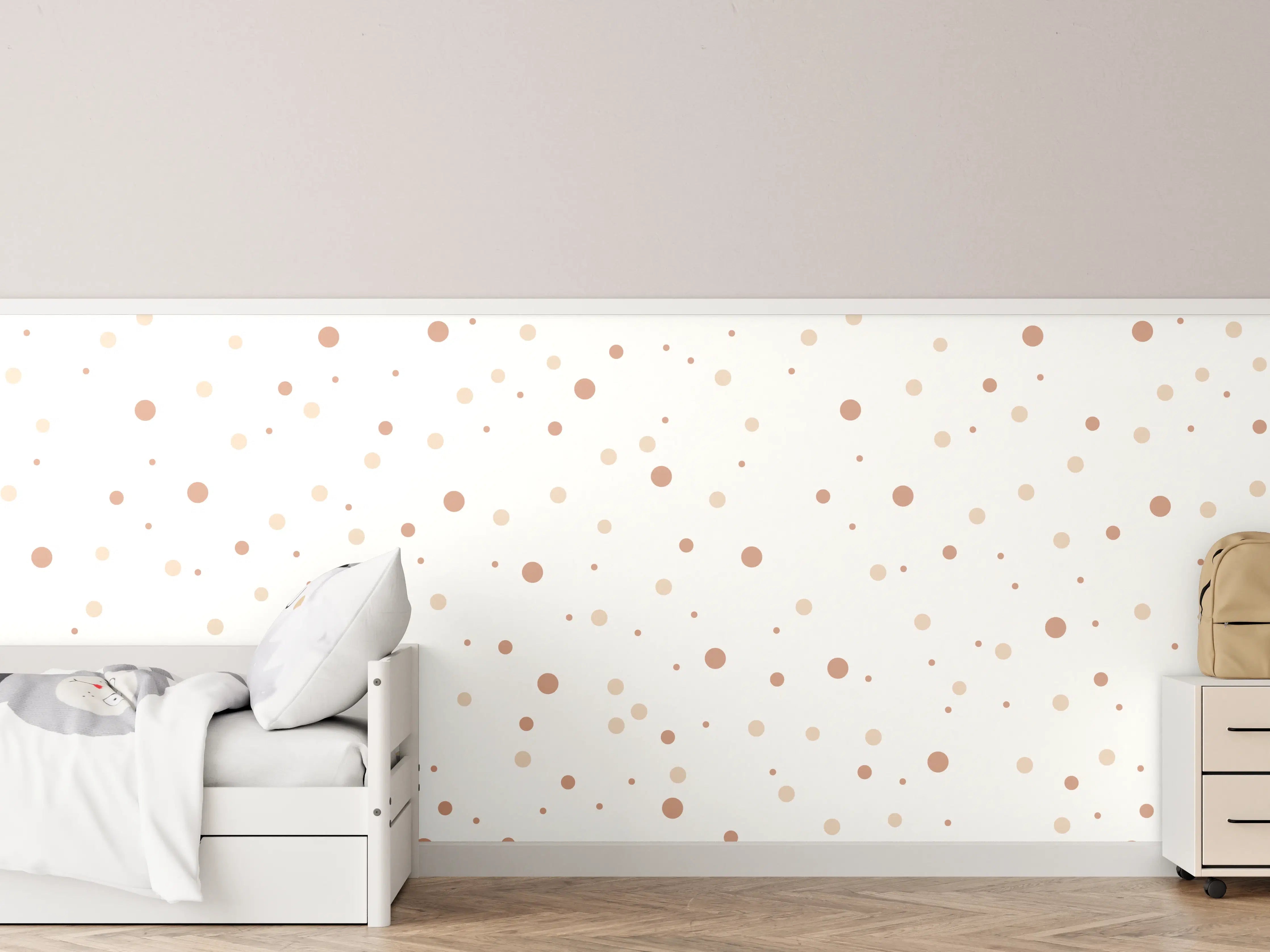 Kinderzimmer Wandgestaltung - Beige Donut mit Zuckerguss und Streuseln