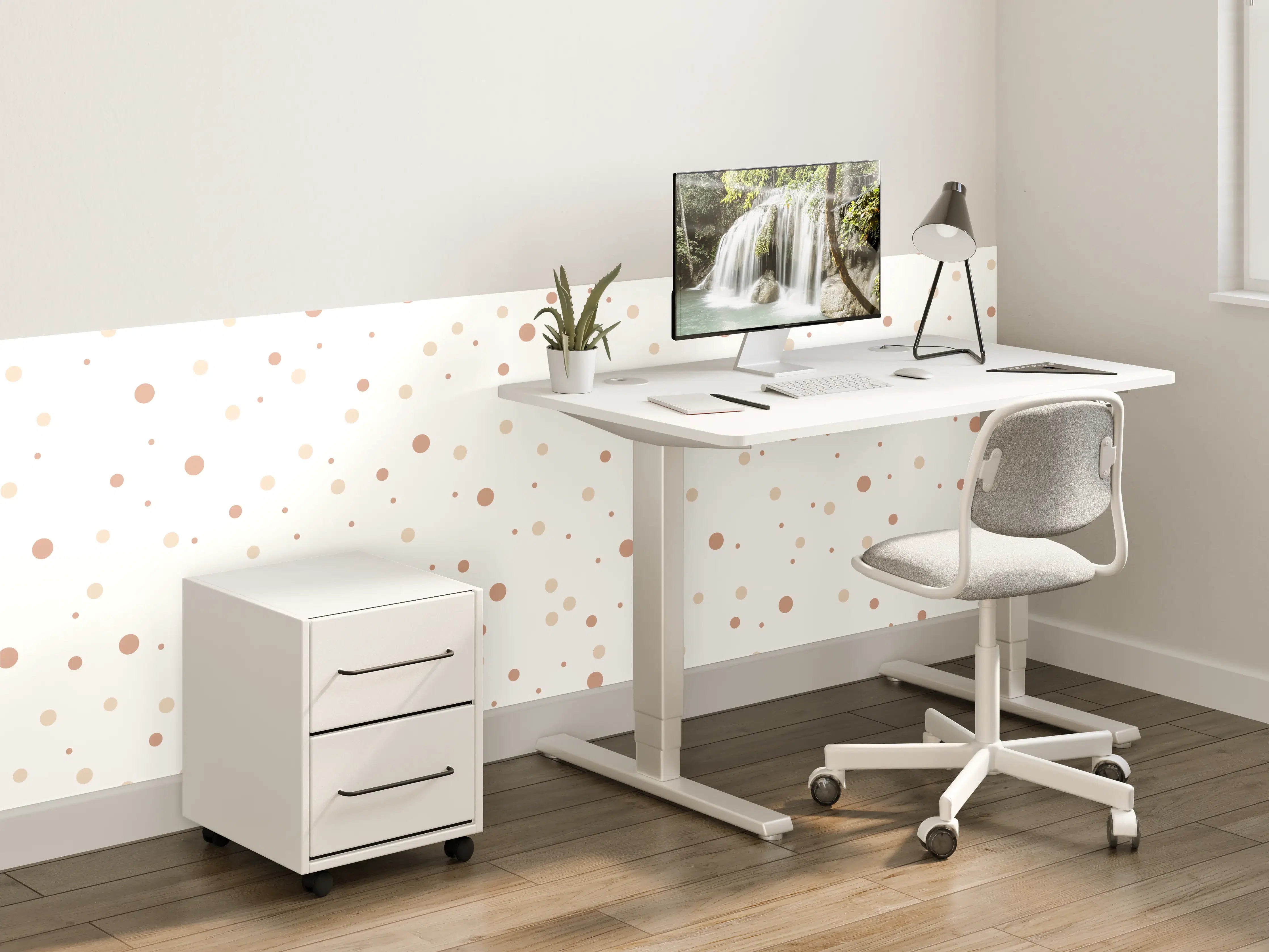 Kinderzimmer Wandgestaltung - Beige Donut mit Zuckerguss und Streuseln