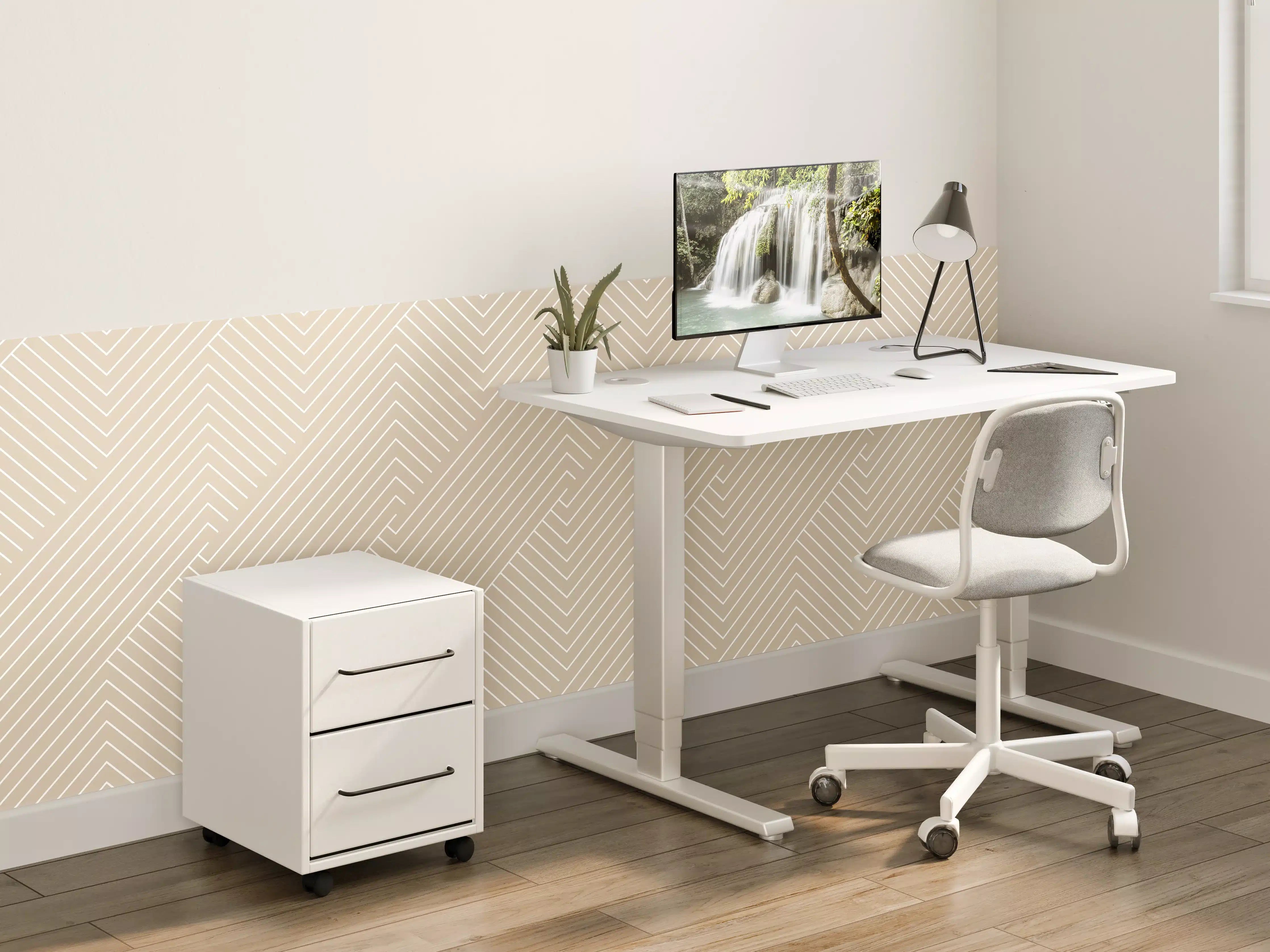 Kinderzimmer Wandgestaltung - Beige-Graue Muster-Textur