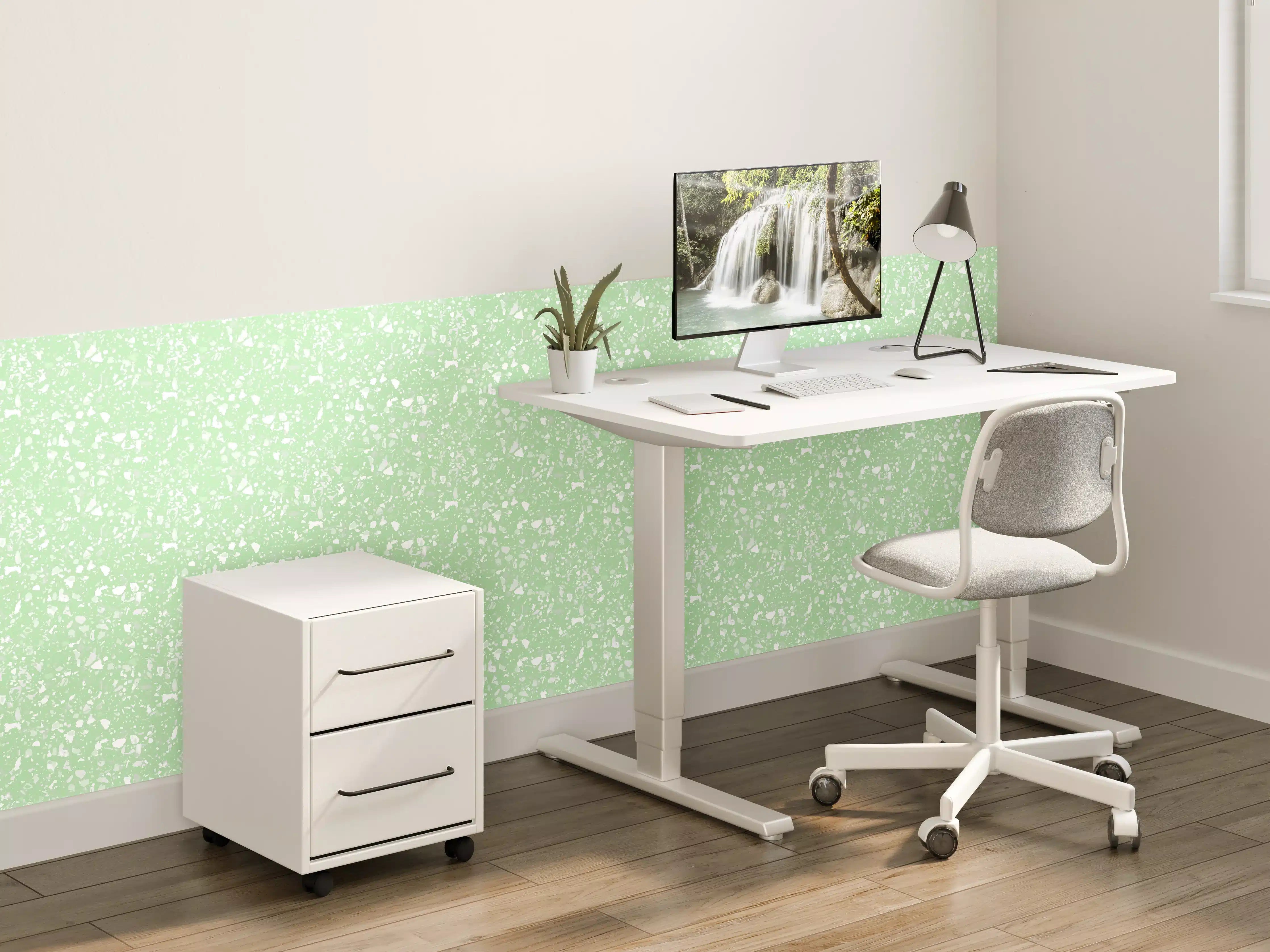 Kinderzimmer Wandgestaltung - Beige-Grüne Terrakotta-Textur