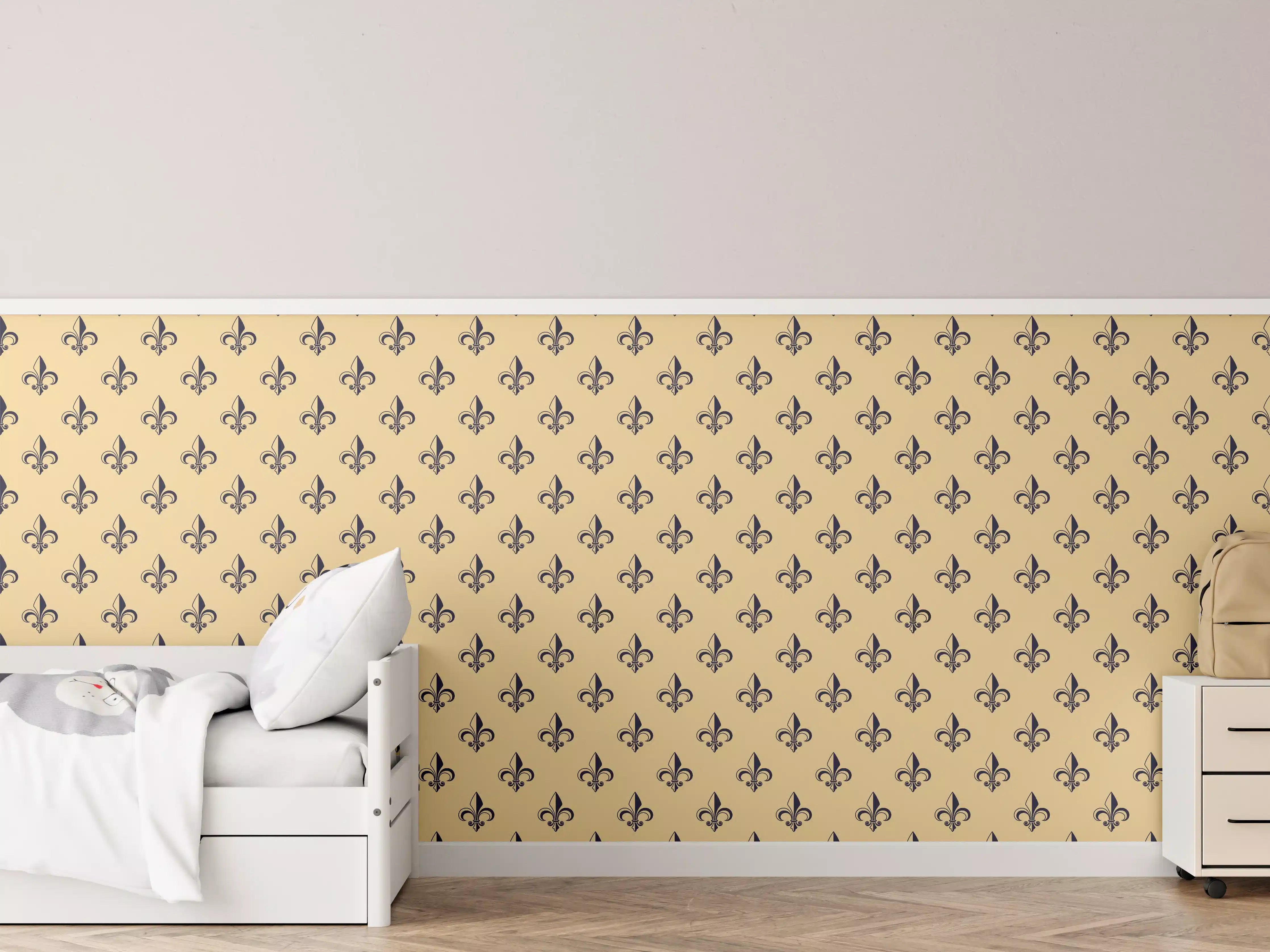 Kinderzimmer Wandgestaltung - Beige Muster Eleganz