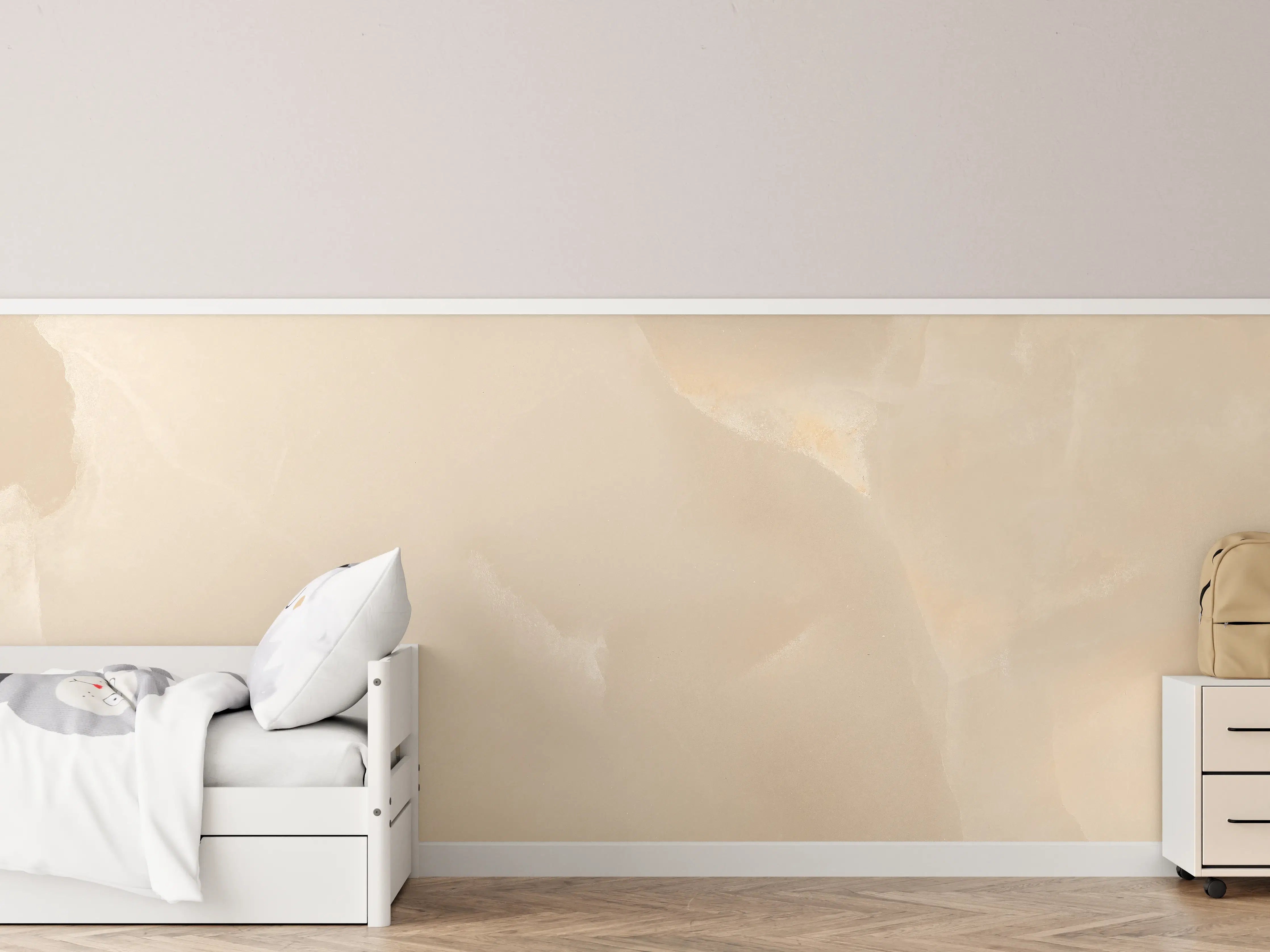 Kinderzimmer Wandgestaltung - Beige Steinstruktur mit feinen Farbnuancen