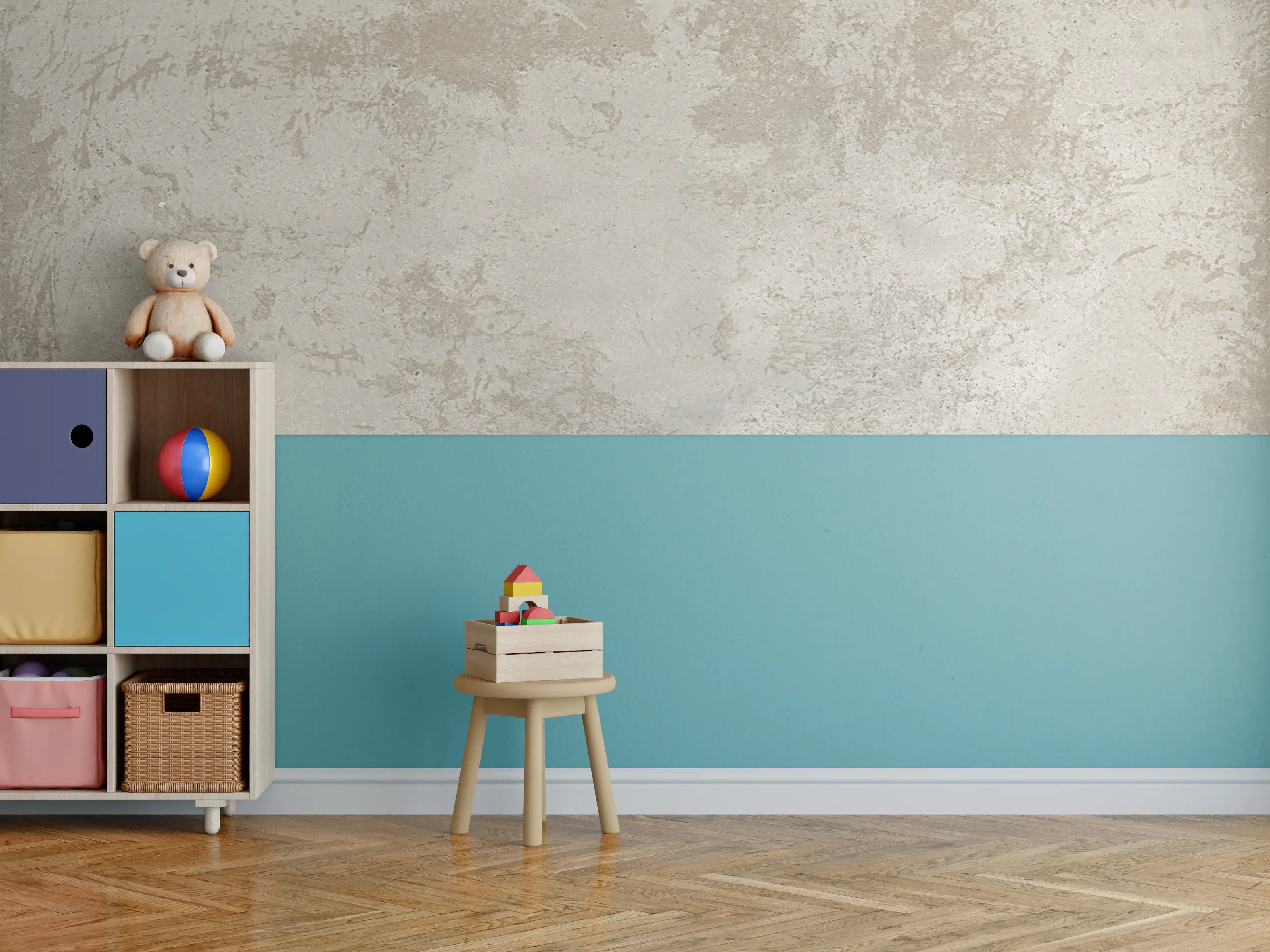 Kinderzimmer Wandgestaltung - Beige Vintage Wandtapete