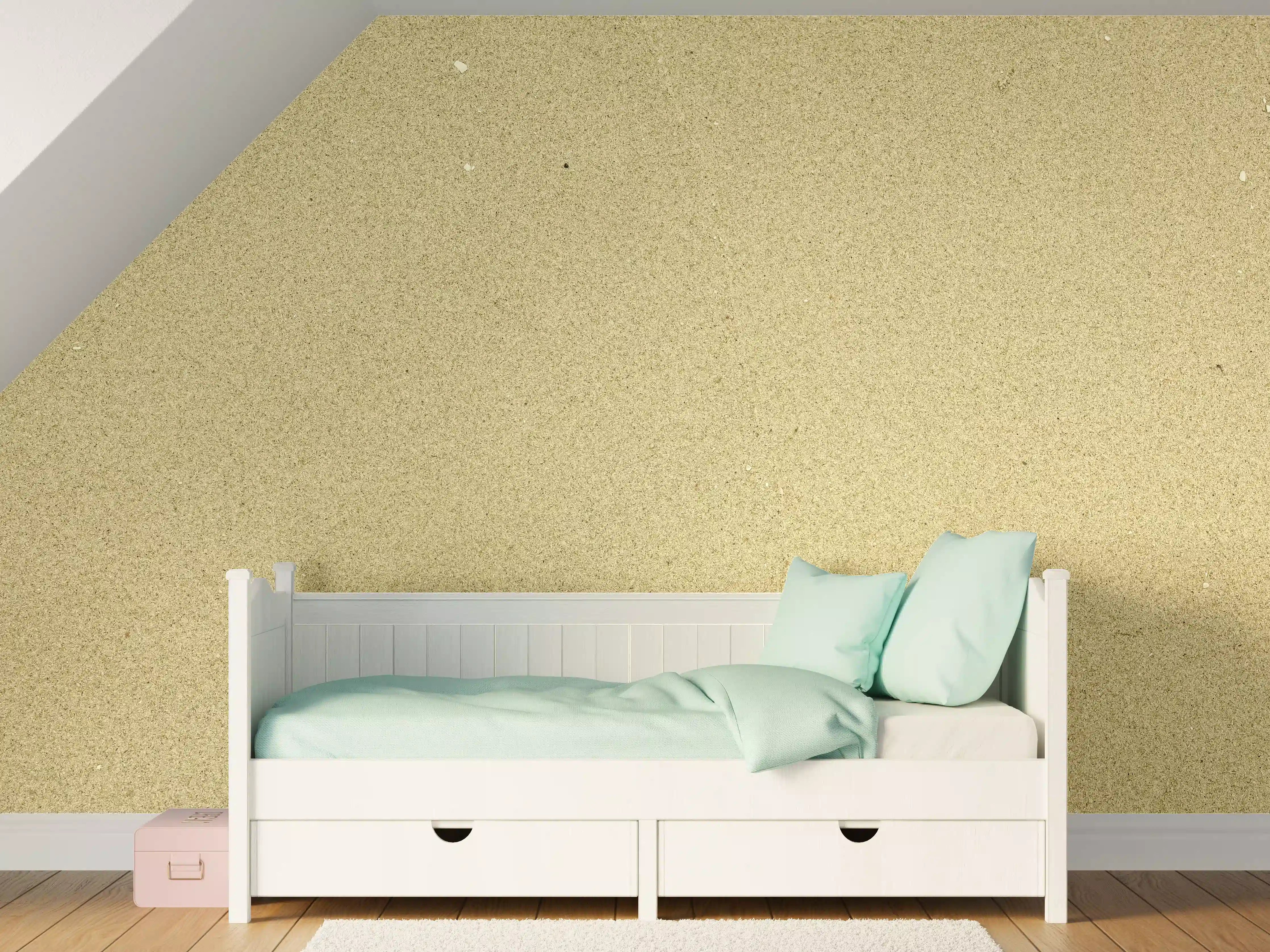 Kinderzimmer Wandgestaltung - Beige strukturierte Wand mit subtilen Farbtönen