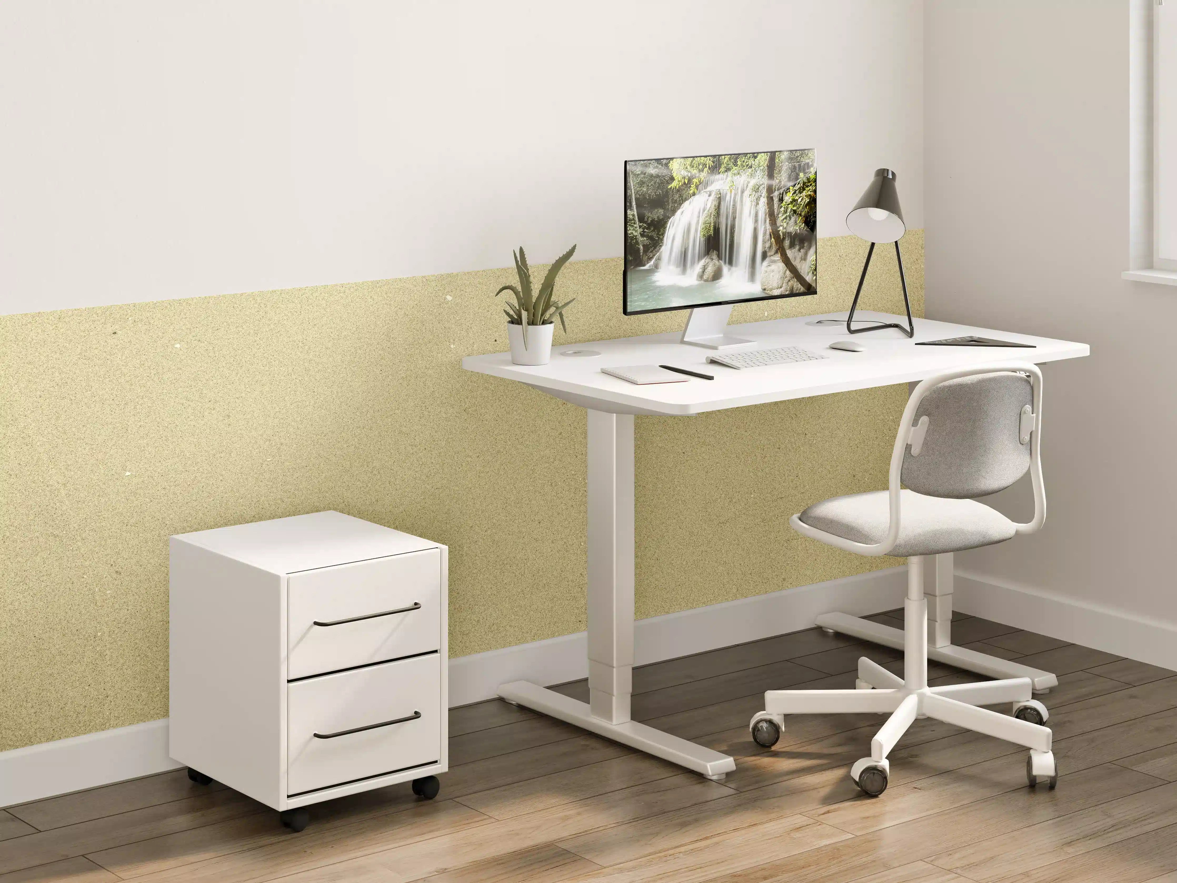 Kinderzimmer Wandgestaltung - Beige strukturierte Wand mit subtilen Farbtönen