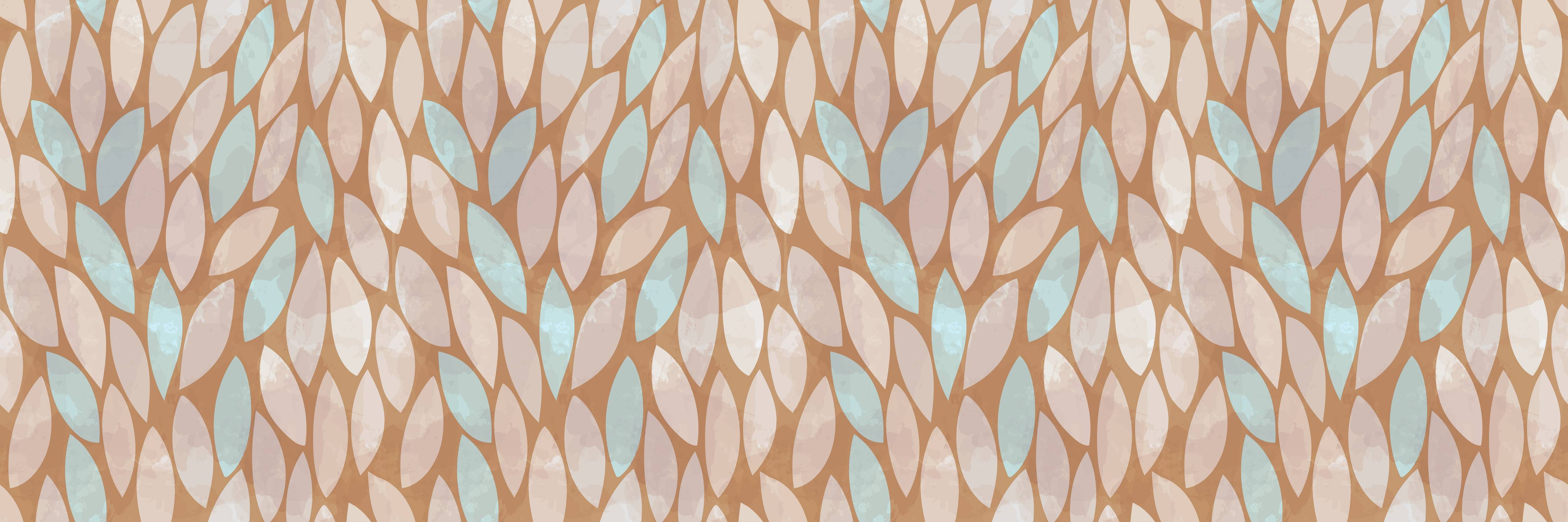 Kinderzimmer Wandgestaltung-Beigen und Pastellfarbenes Blättermuster