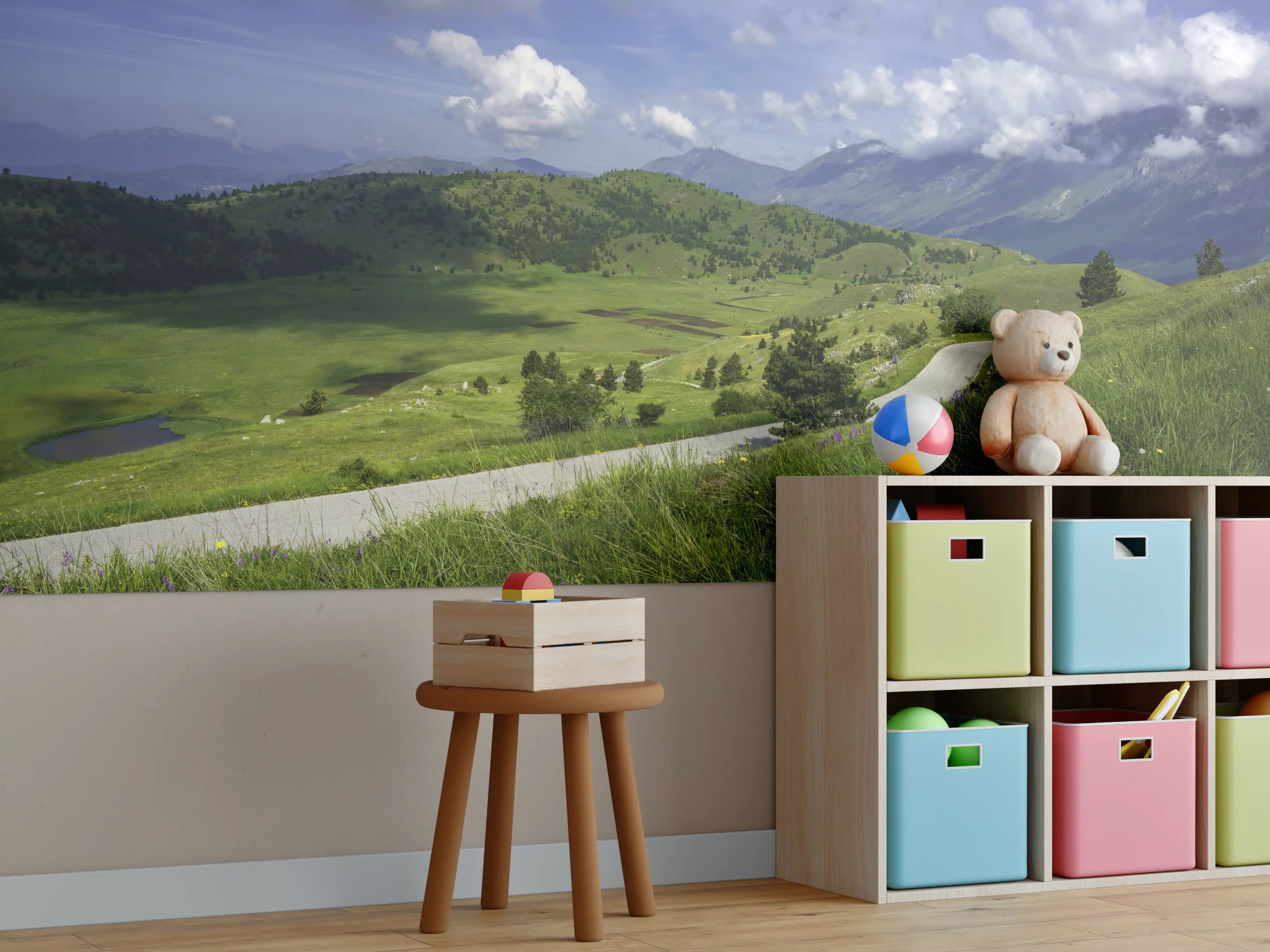 Kinderzimmer Wandgestaltung - Berglandschaft - Berglandschaft - Naturpark Gran Sasso