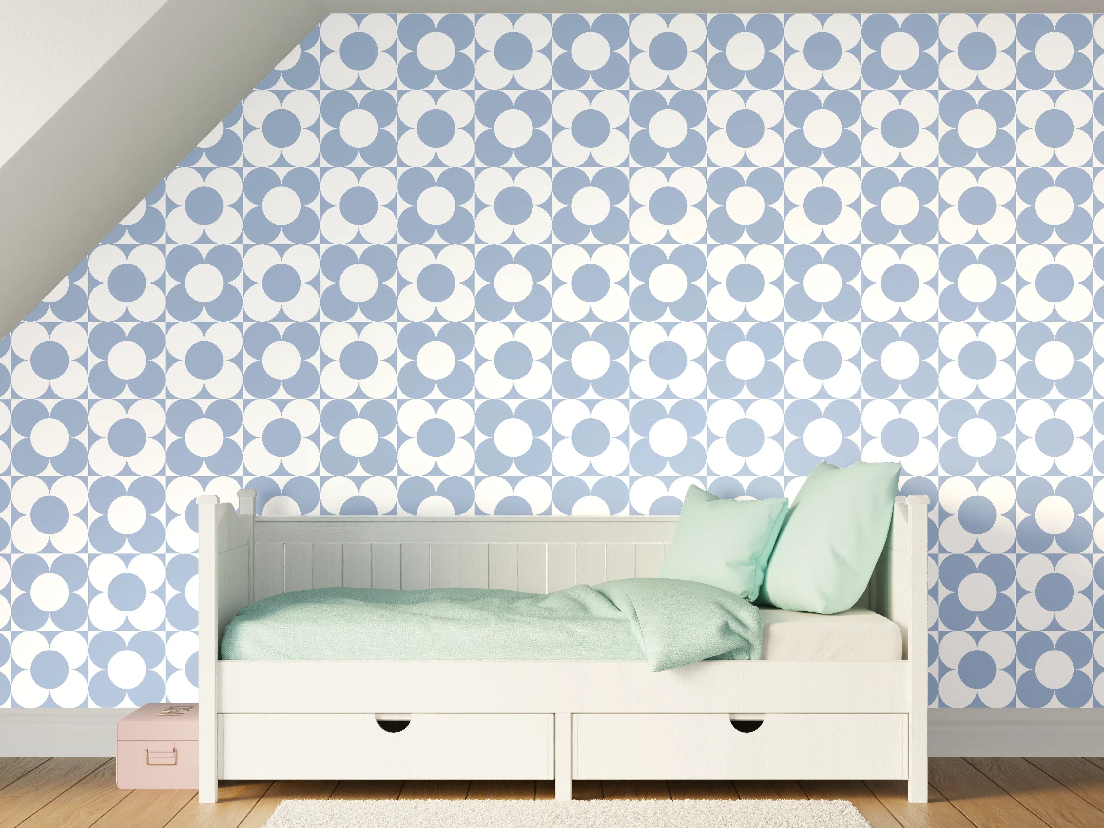 Kinderzimmer Wandgestaltung - Beruhigende Türkis-Textur