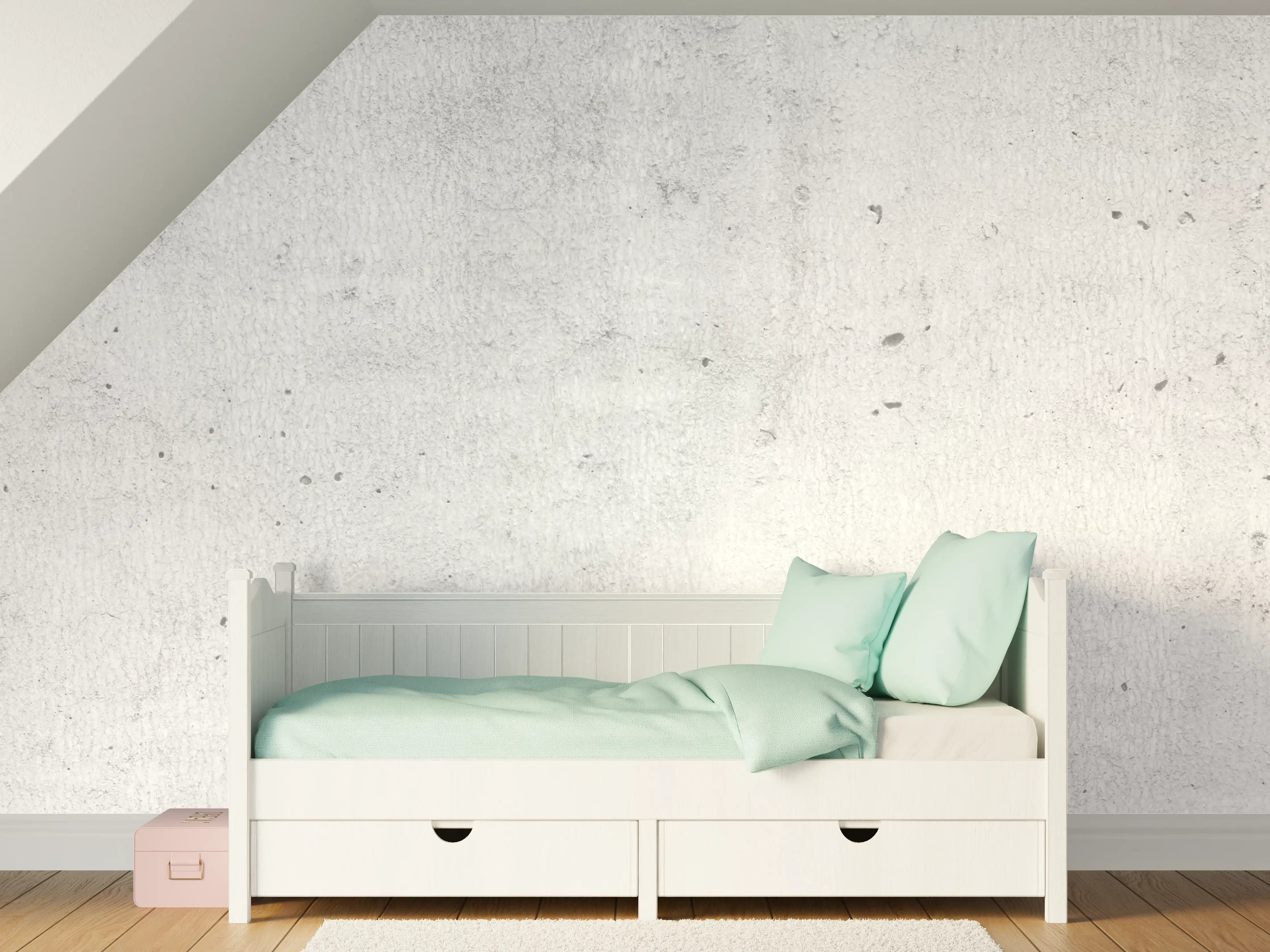 Kinderzimmer Wandgestaltung - Betonwand alte Textur