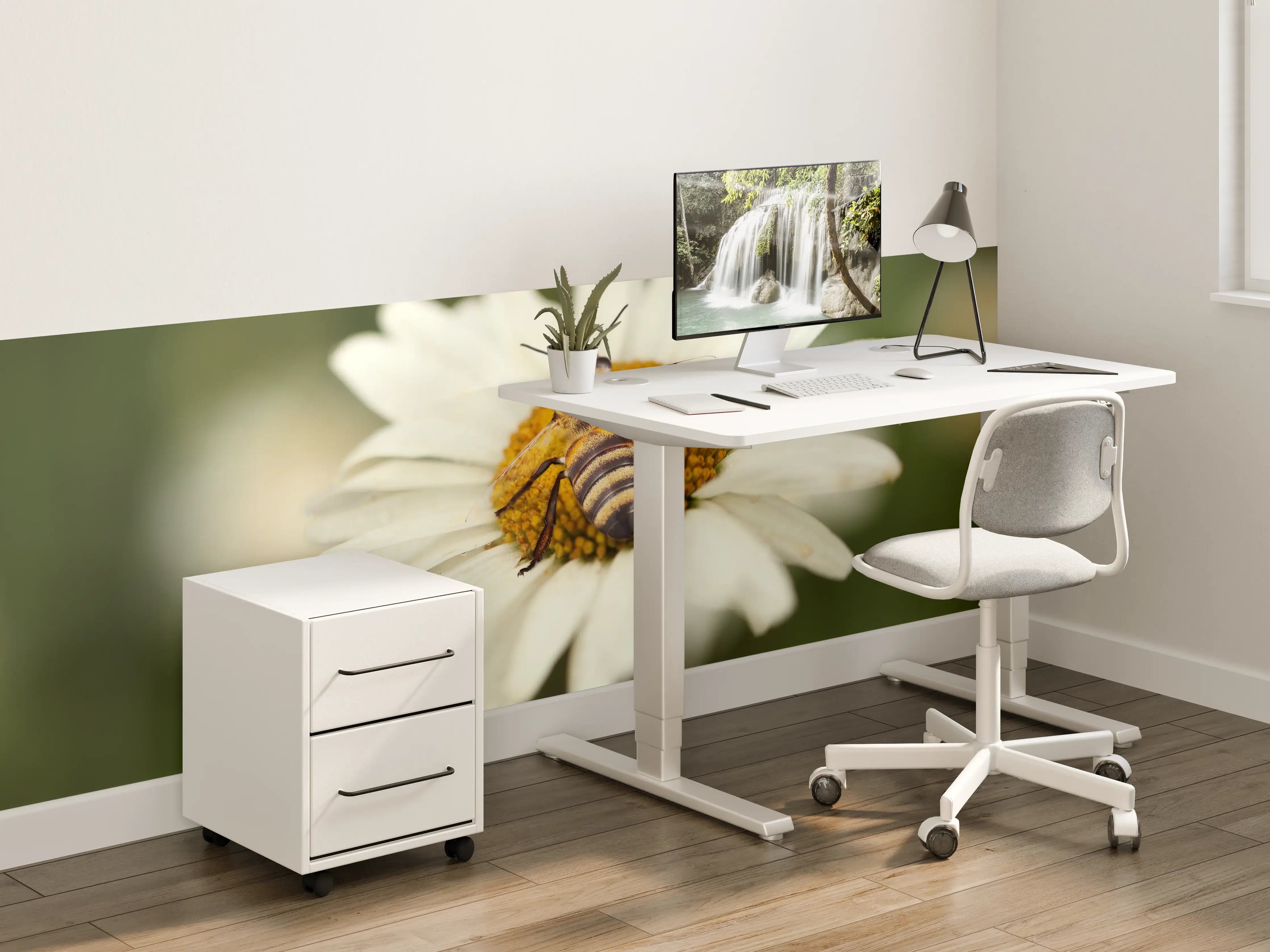 Kinderzimmer Wandgestaltung - Biene auf einem Gänseblümchen