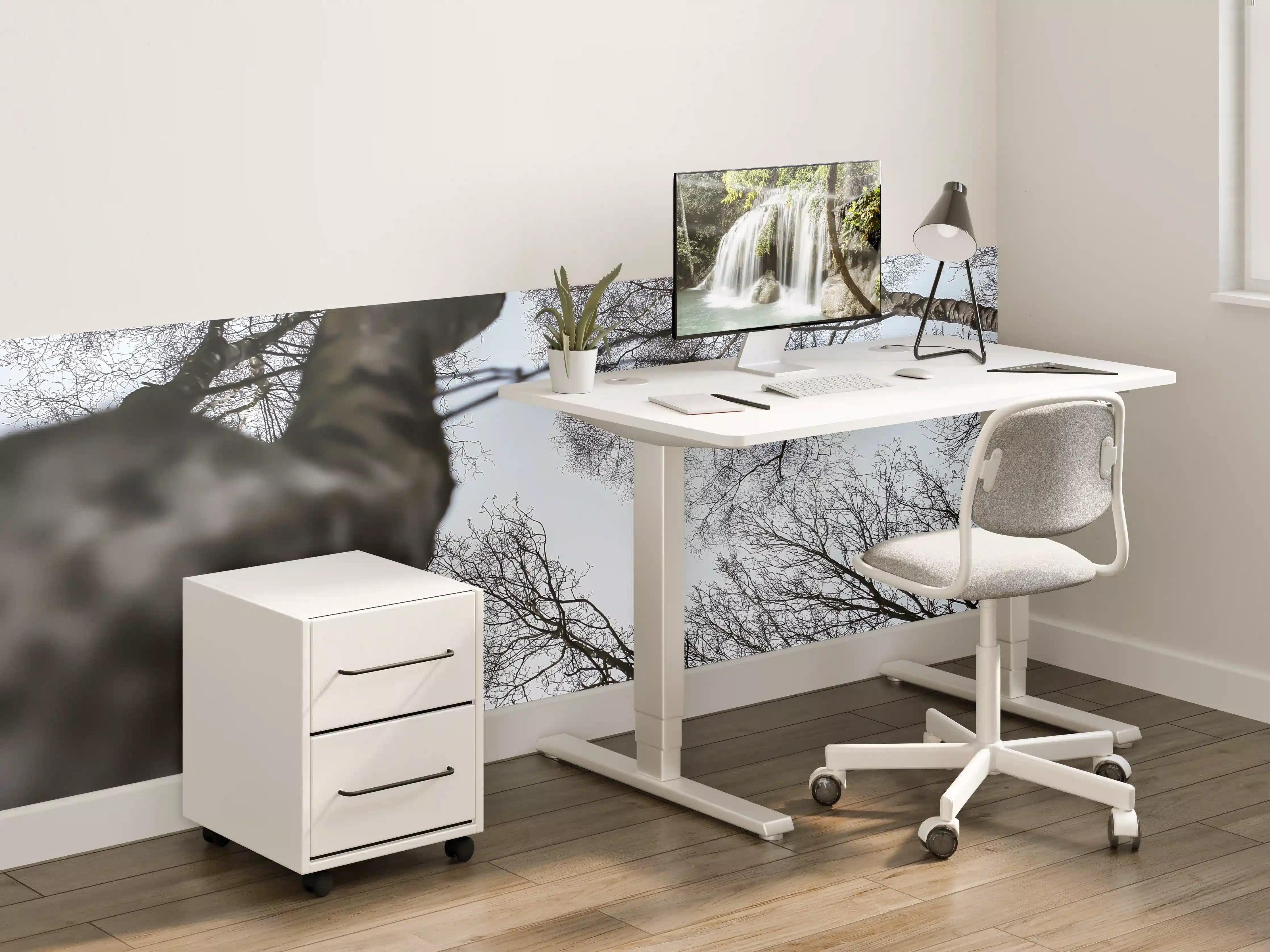 Kinderzimmer Wandgestaltung - Birkenwald im WInter