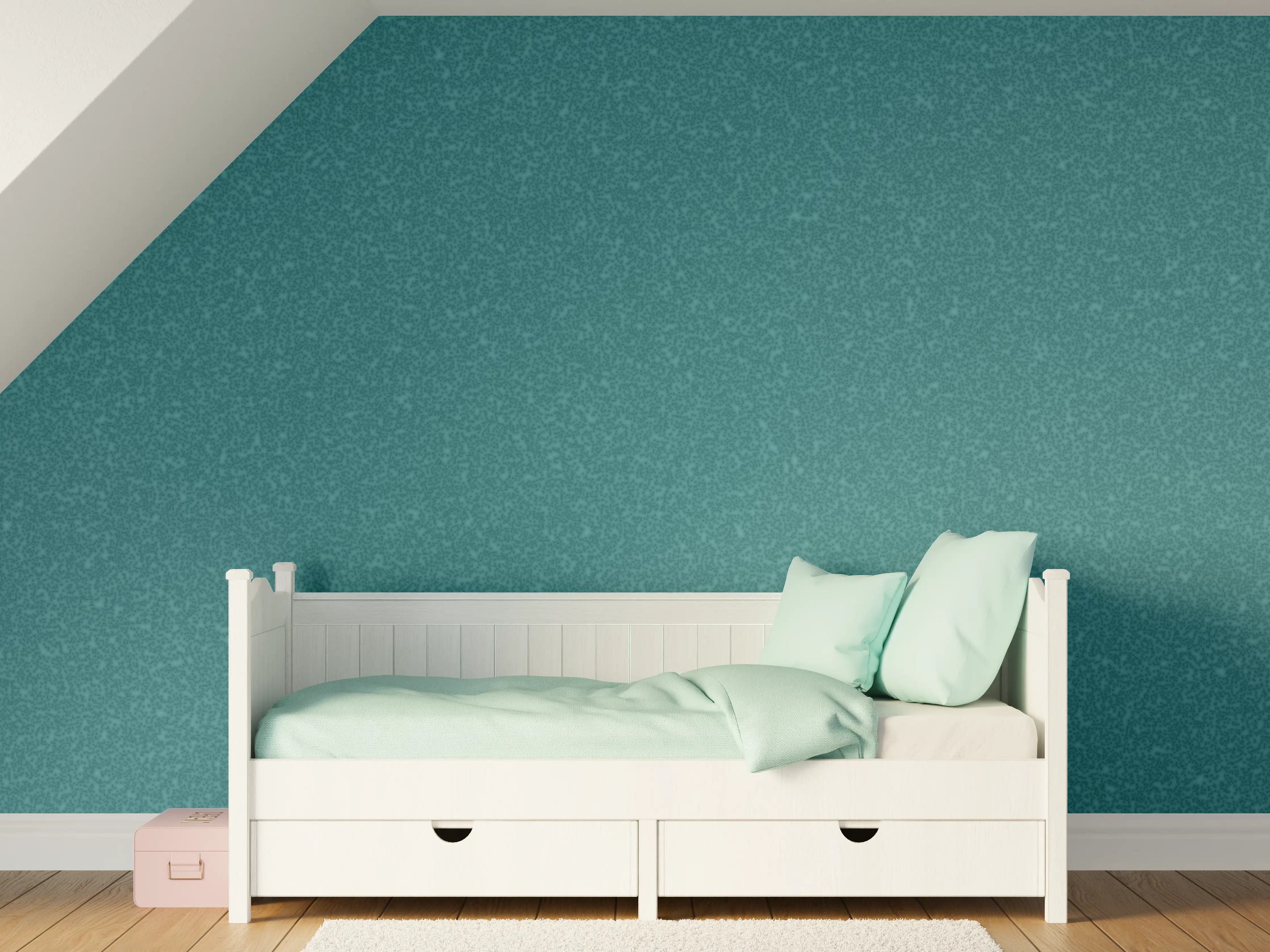Kinderzimmer Wandgestaltung - Bläuliche Wandtextur - Blaue Hafenfarbe