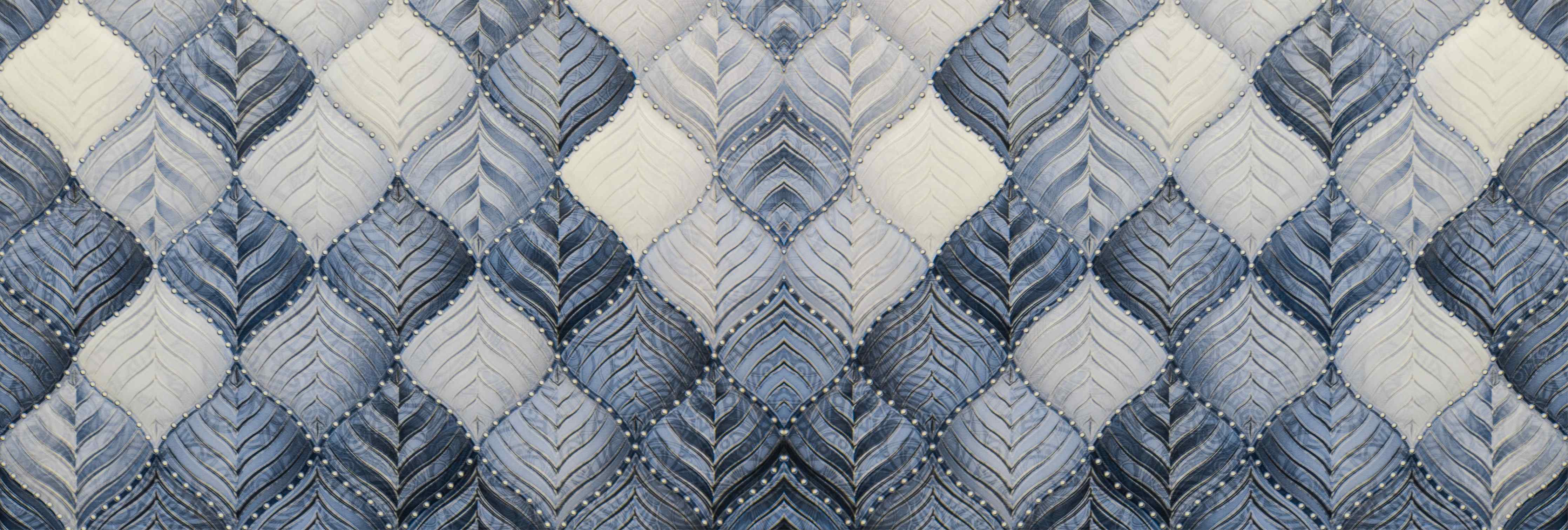 Kinderzimmer Wandgestaltung-Blaue und Weiße Quilt-Textur