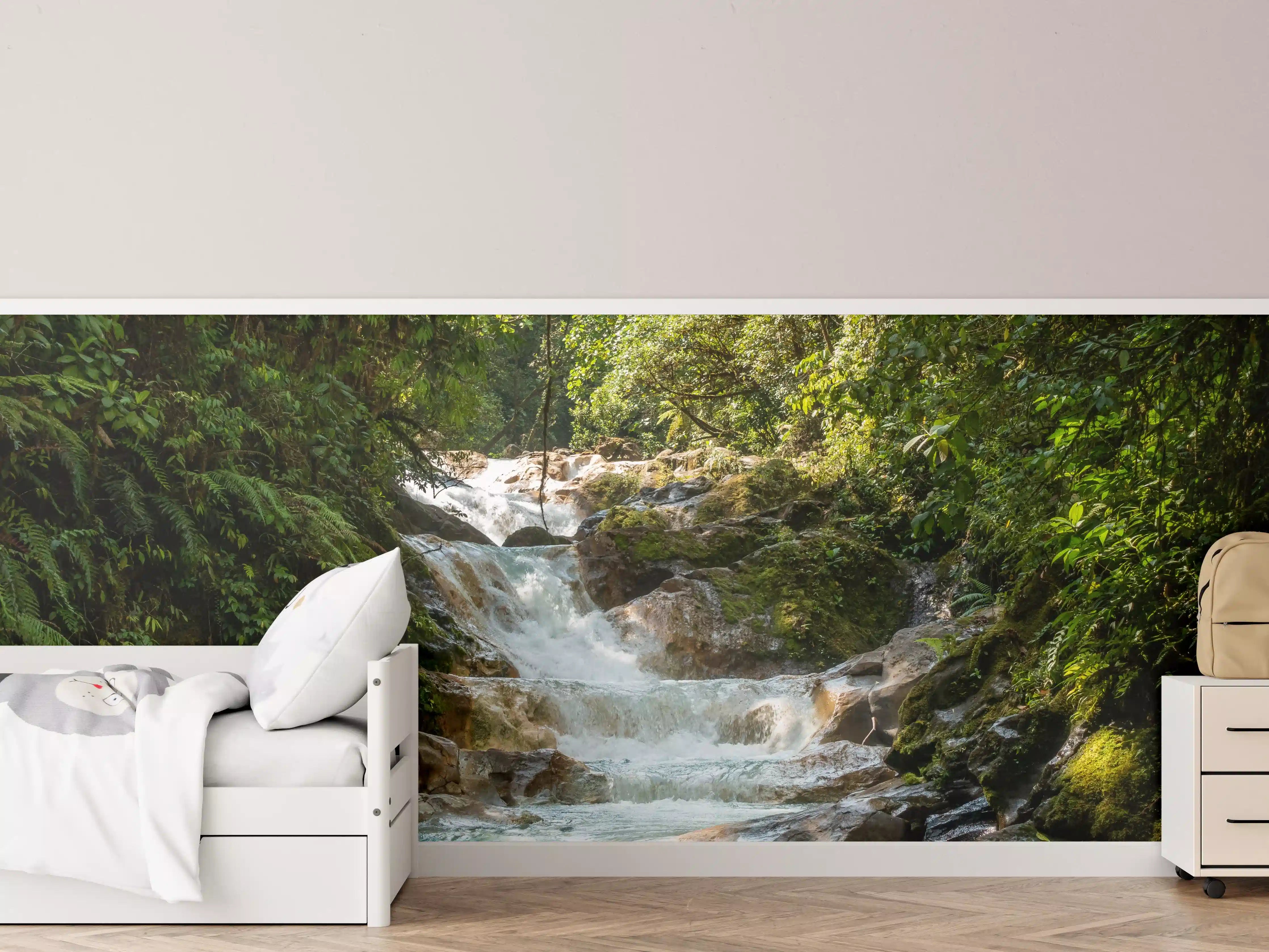 Kinderzimmer Wandgestaltung - Blauer Costa Rica Wasserfall