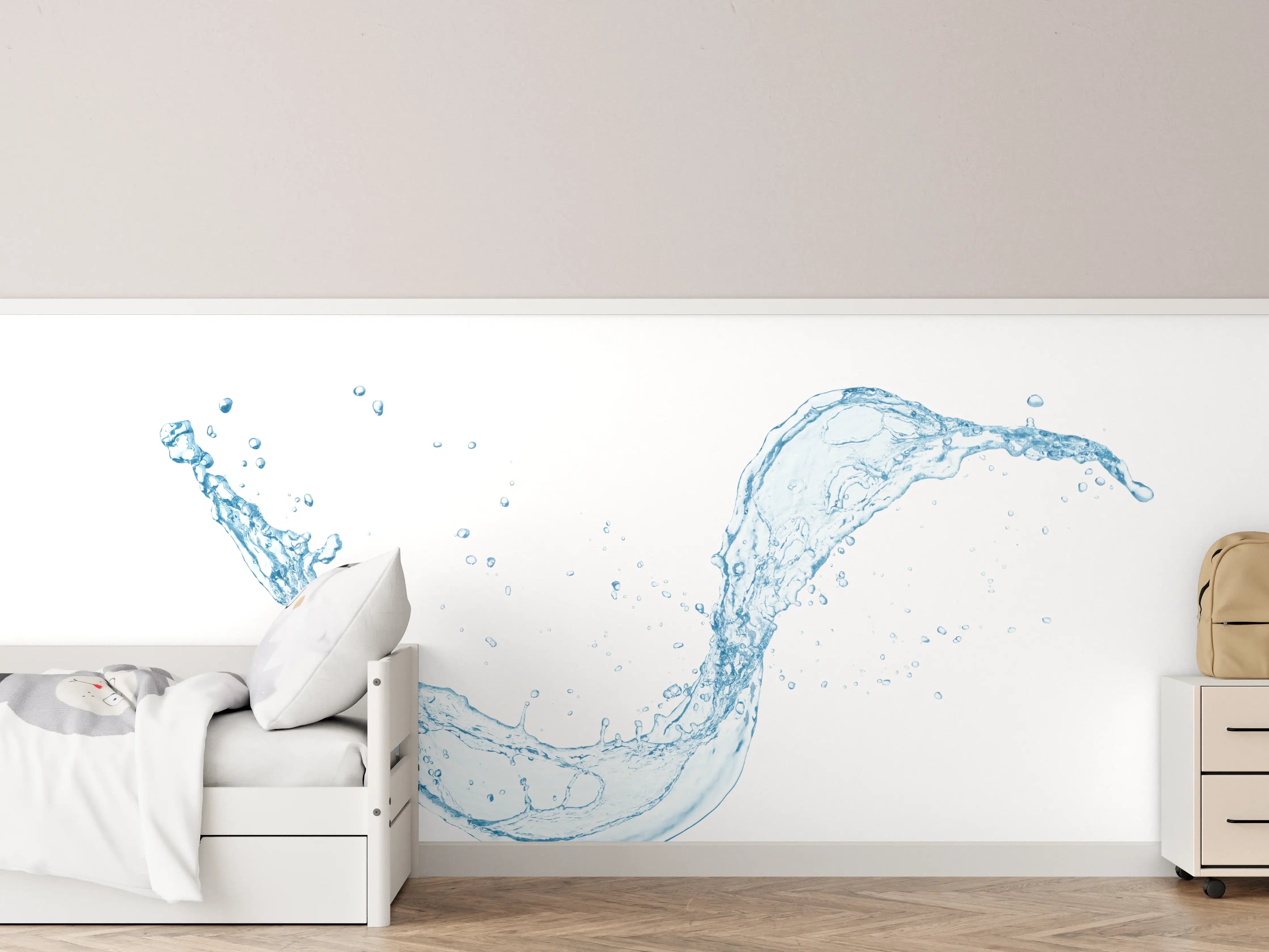 Kinderzimmer Wandgestaltung - Blauer Wasserspritzer Isoliert