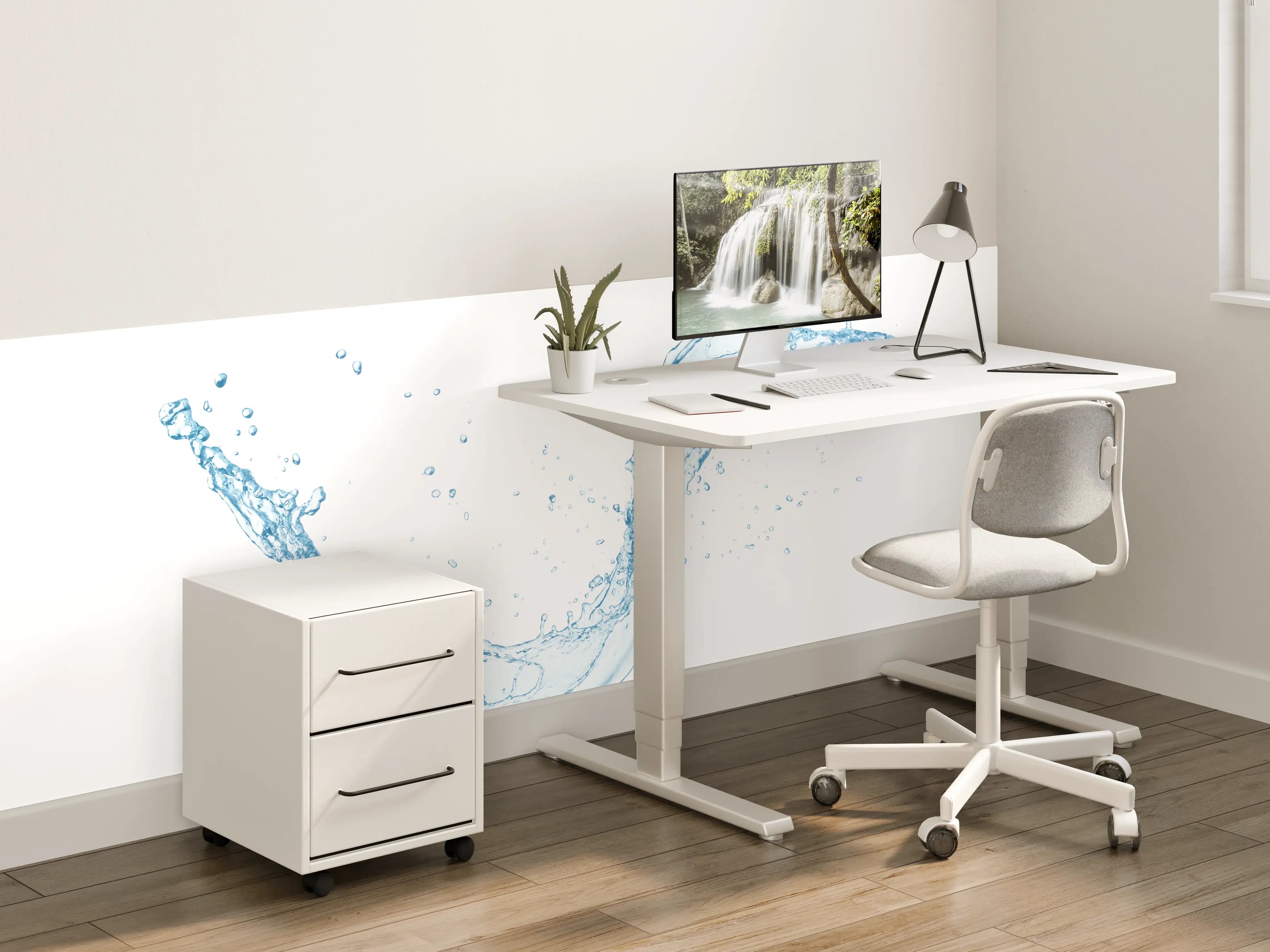 Kinderzimmer Wandgestaltung - Blauer Wasserspritzer Isoliert