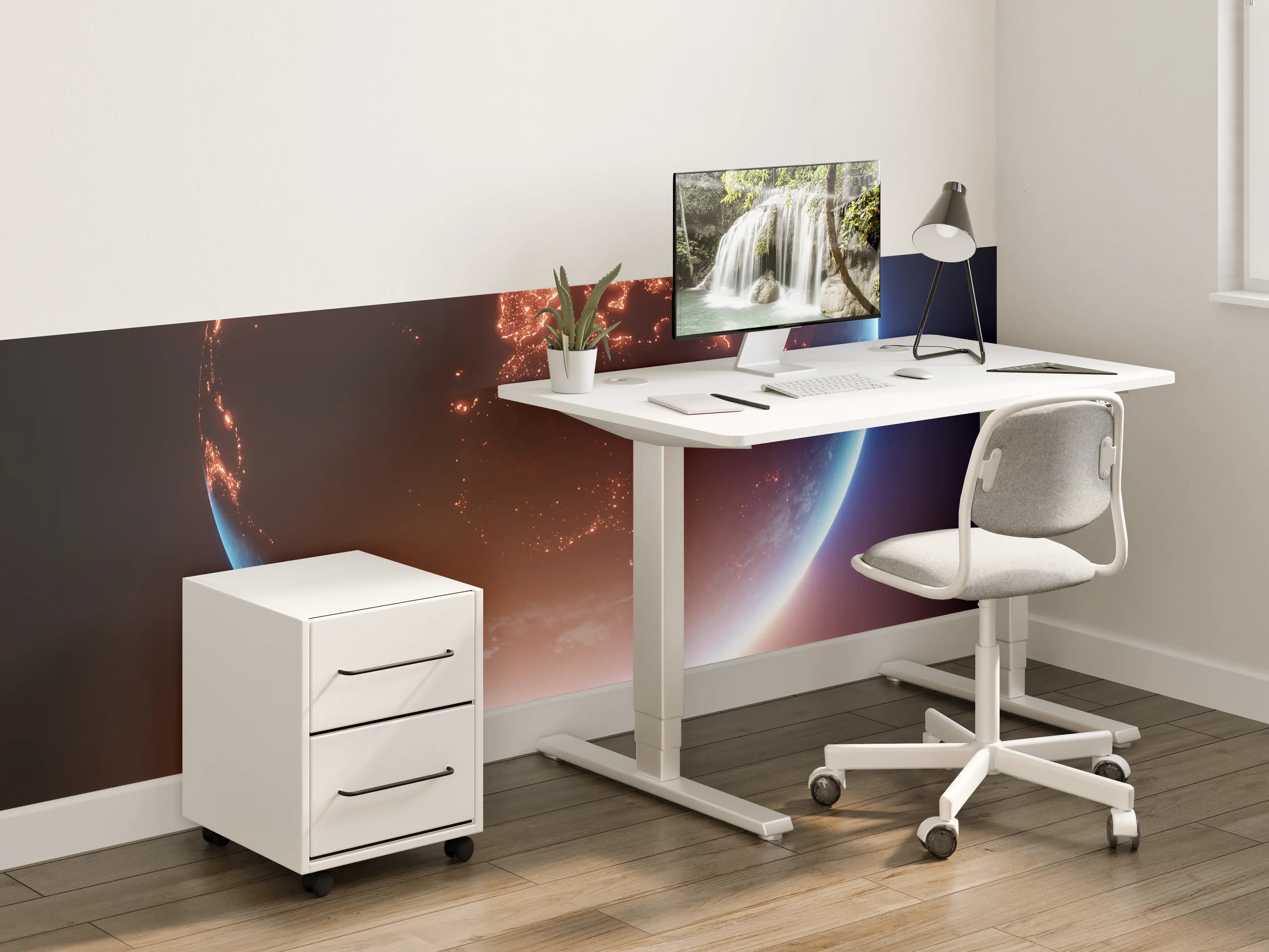 Kinderzimmer Wandgestaltung - Blick auf Planeten