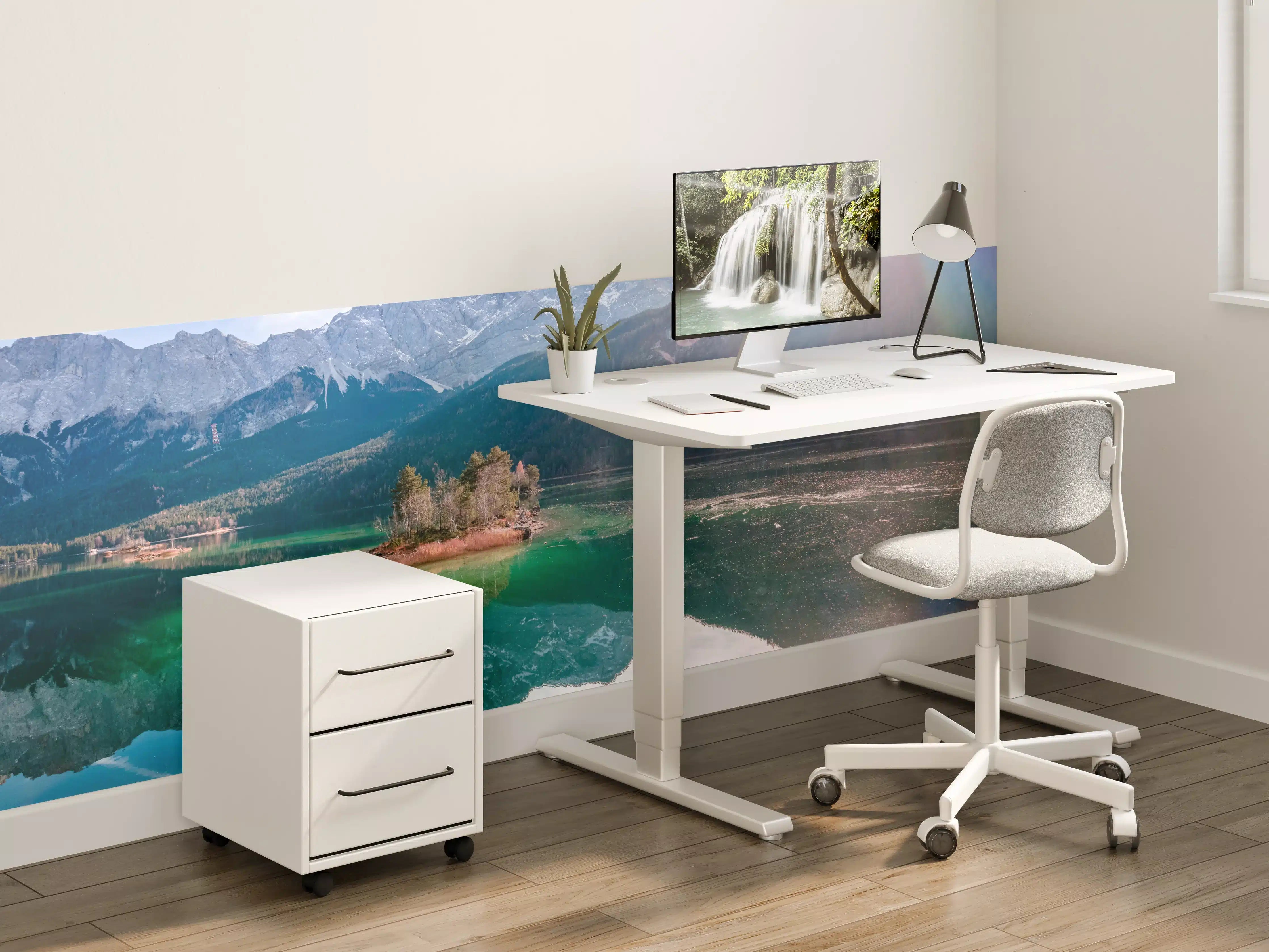 Kinderzimmer Wandgestaltung - Blick auf den Eibsee mit der Zugspitze im Hintergrund