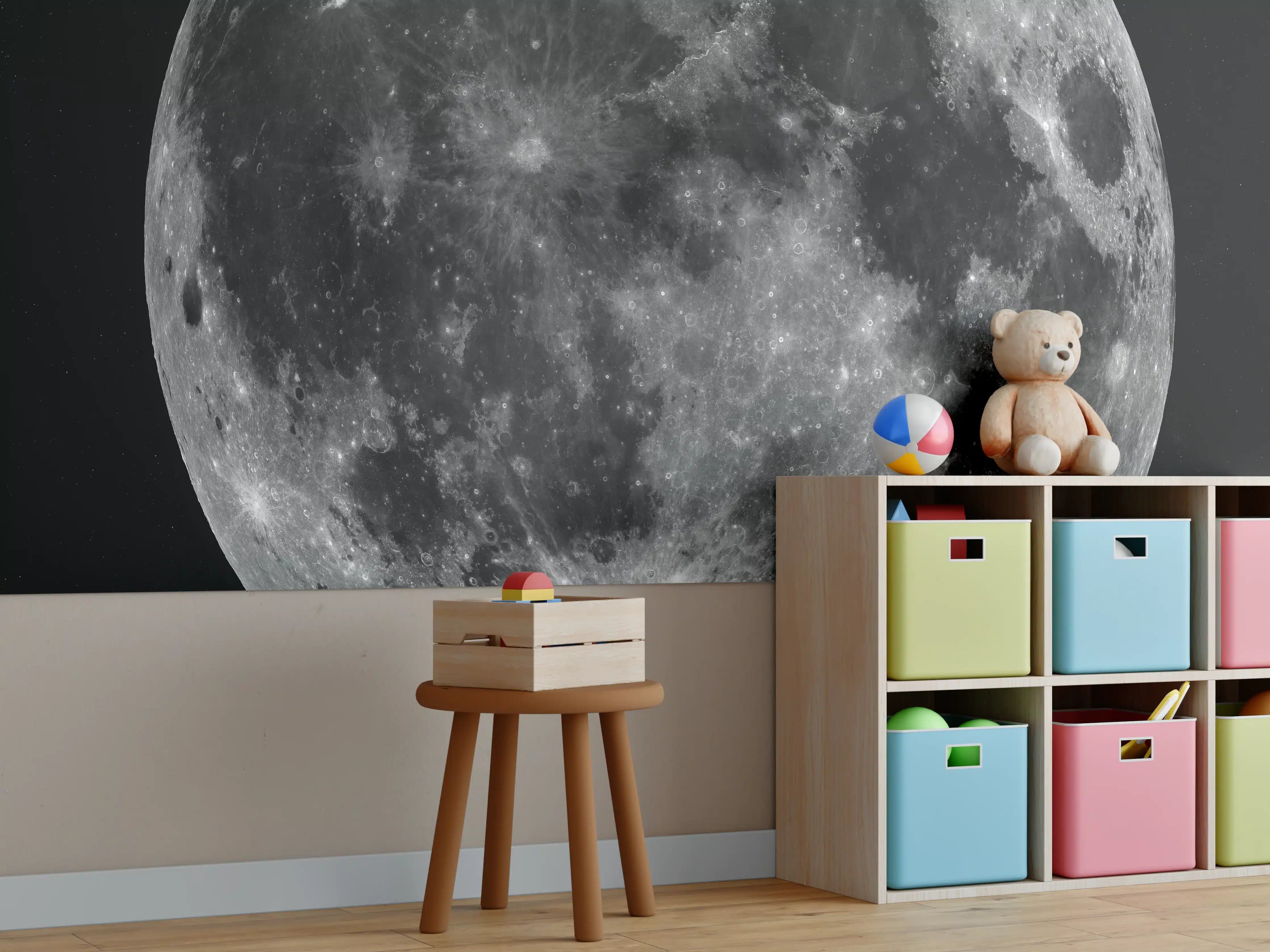 Kinderzimmer Wandgestaltung - Blick auf den Mond - NASA