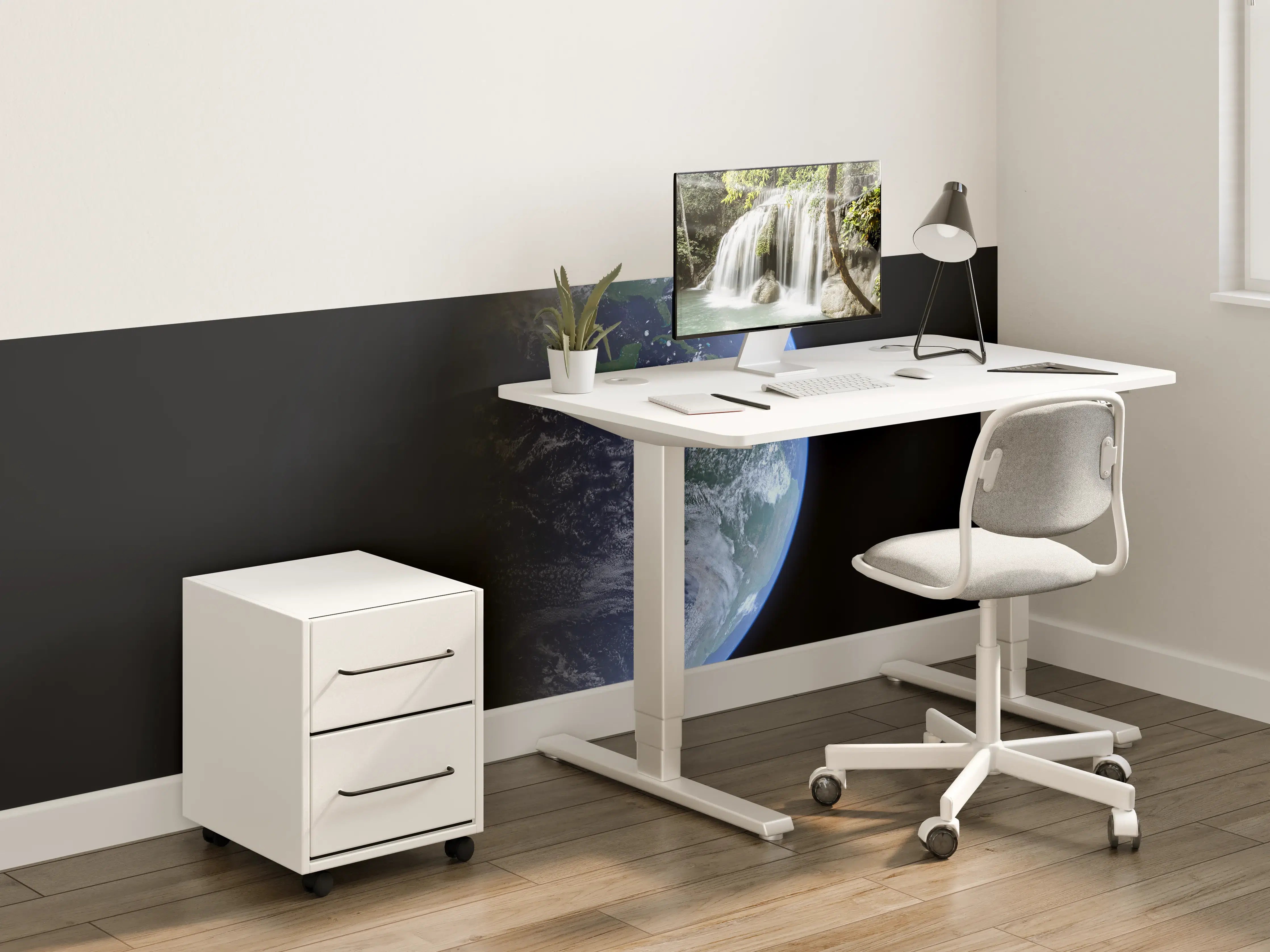 Kinderzimmer Wandgestaltung - Blick auf die Erde vom Weltall