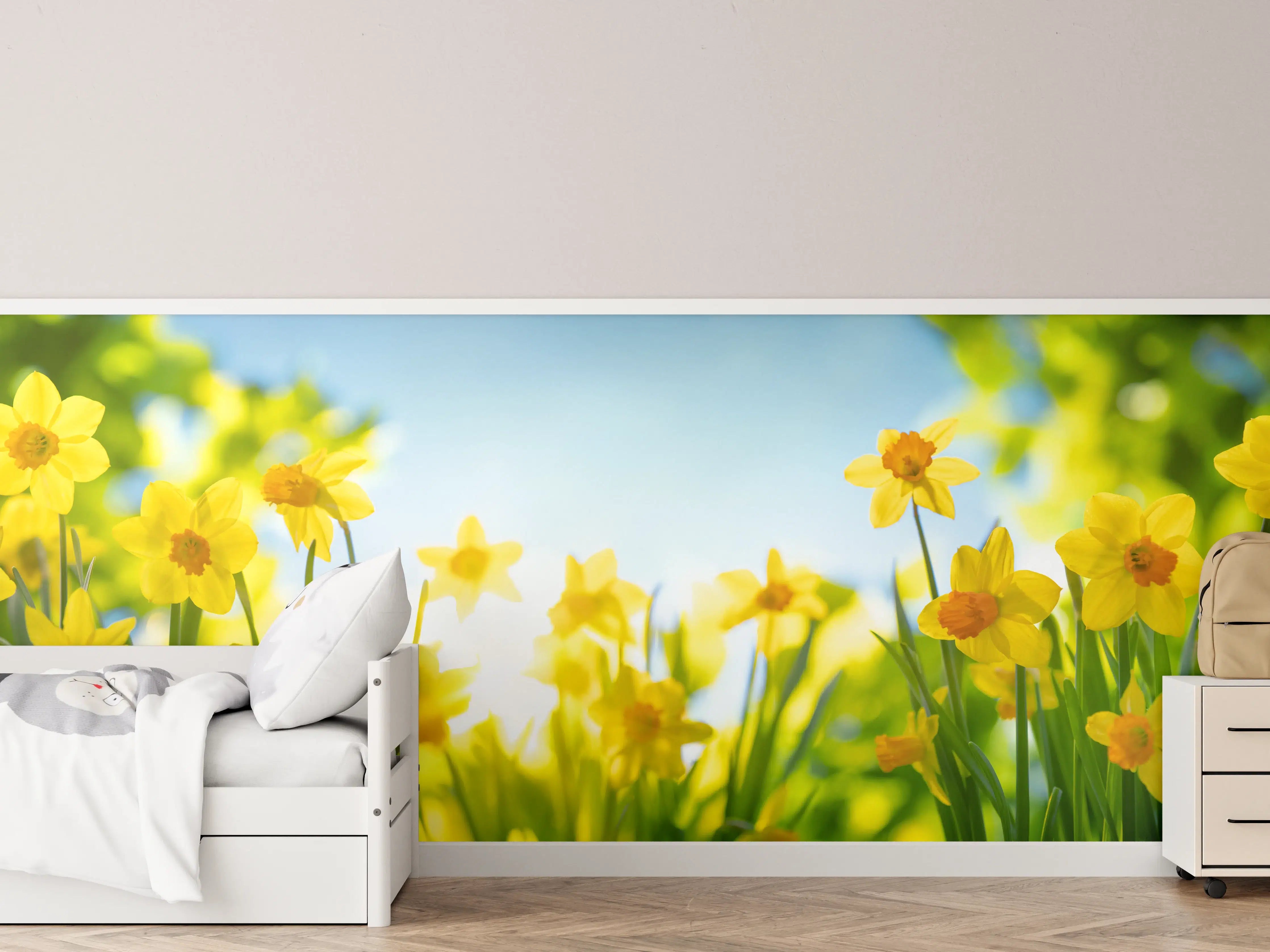 Kinderzimmer Wandgestaltung - Blühende Frühlings-Narzissen