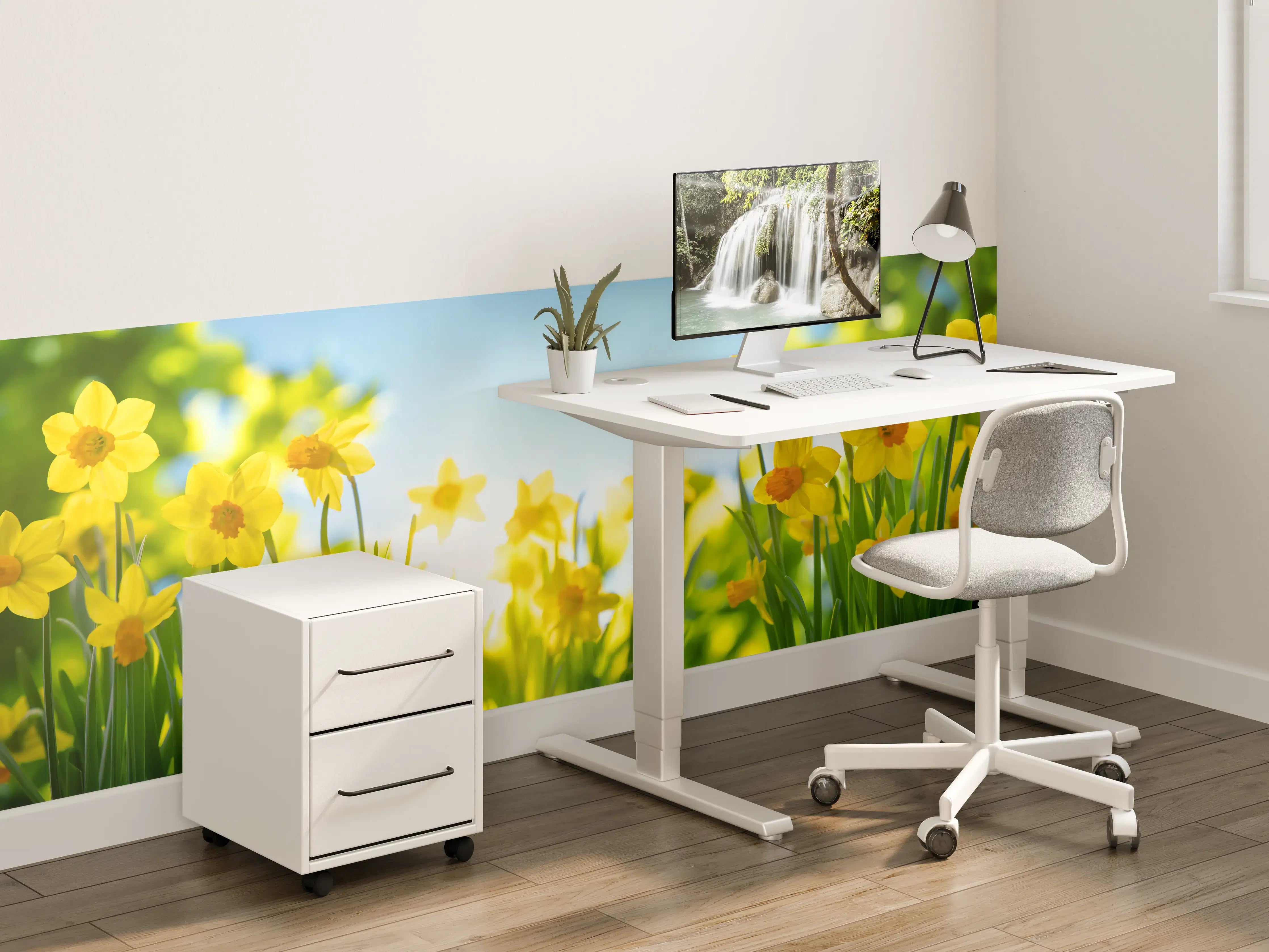 Kinderzimmer Wandgestaltung - Blühende Frühlings-Narzissen