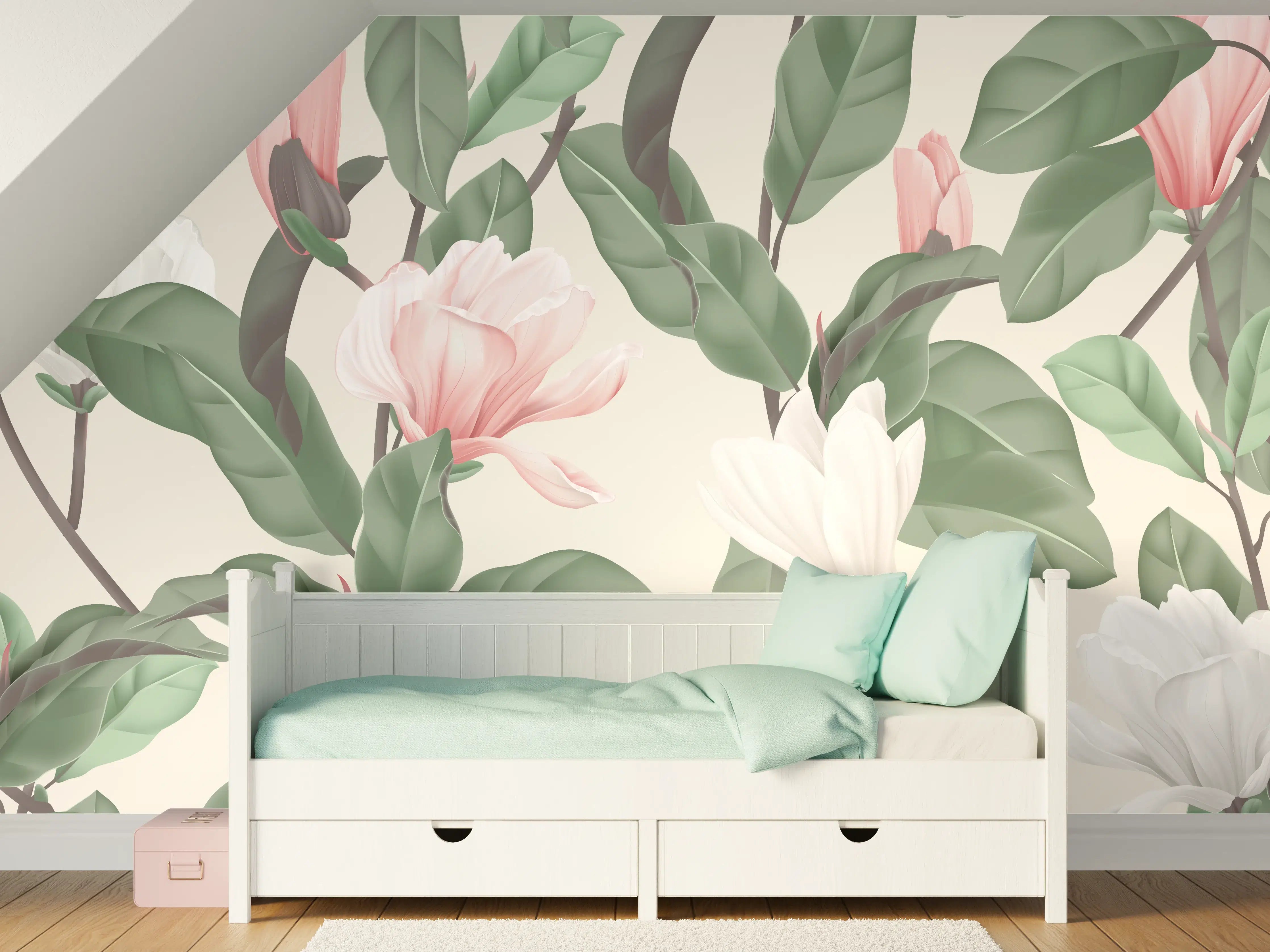 Kinderzimmer Wandgestaltung - Blüten - wild & wunderschön