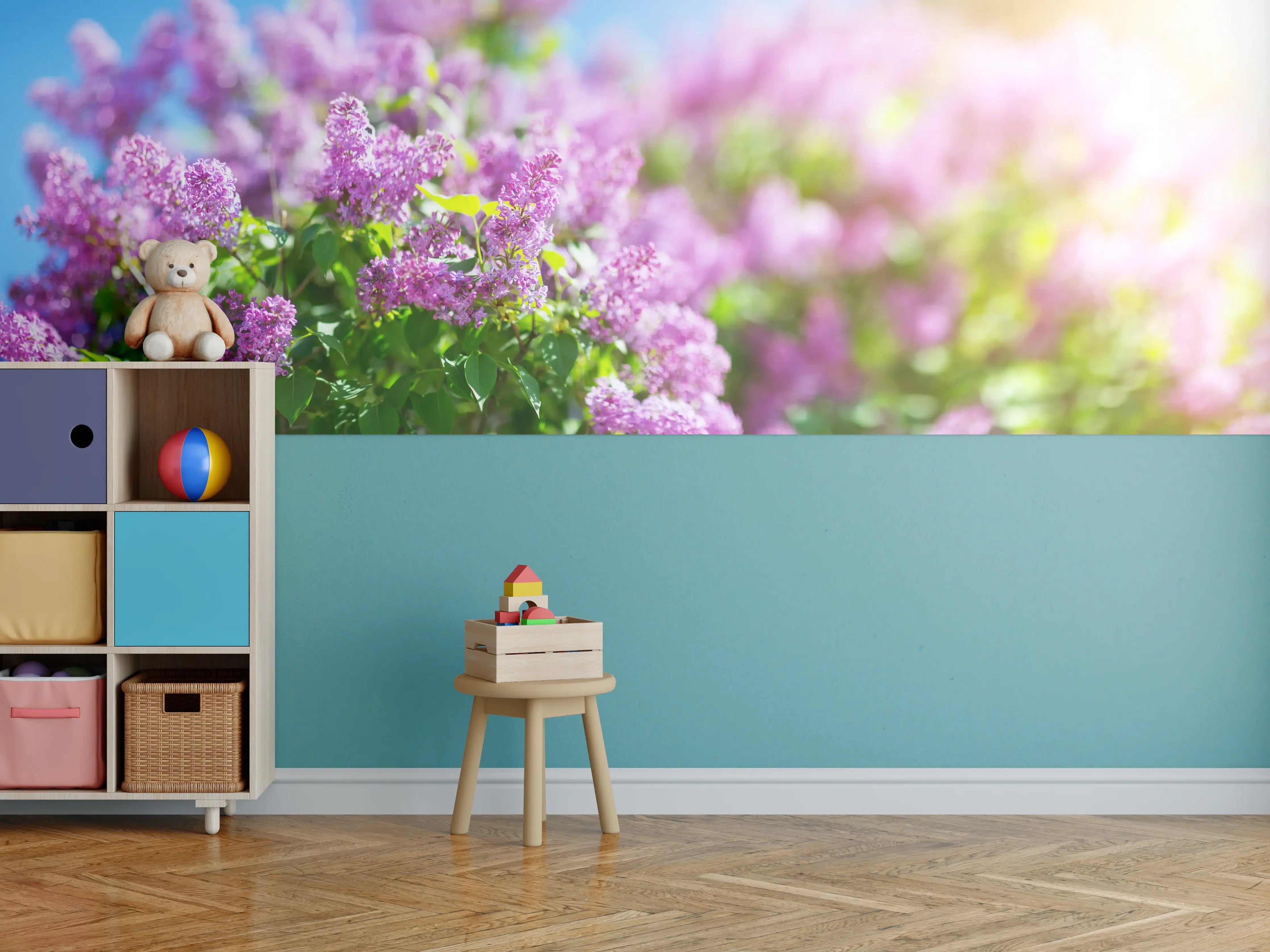 Kinderzimmer Wandgestaltung - Blumen blühen auf im Frühling